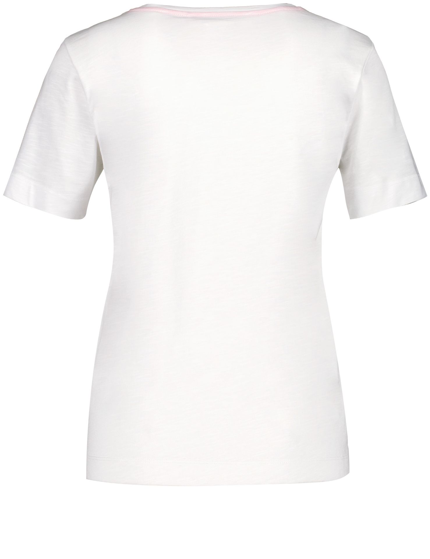 Softes T-Shirt mit platziertem Frontprint und Ziersteinchen