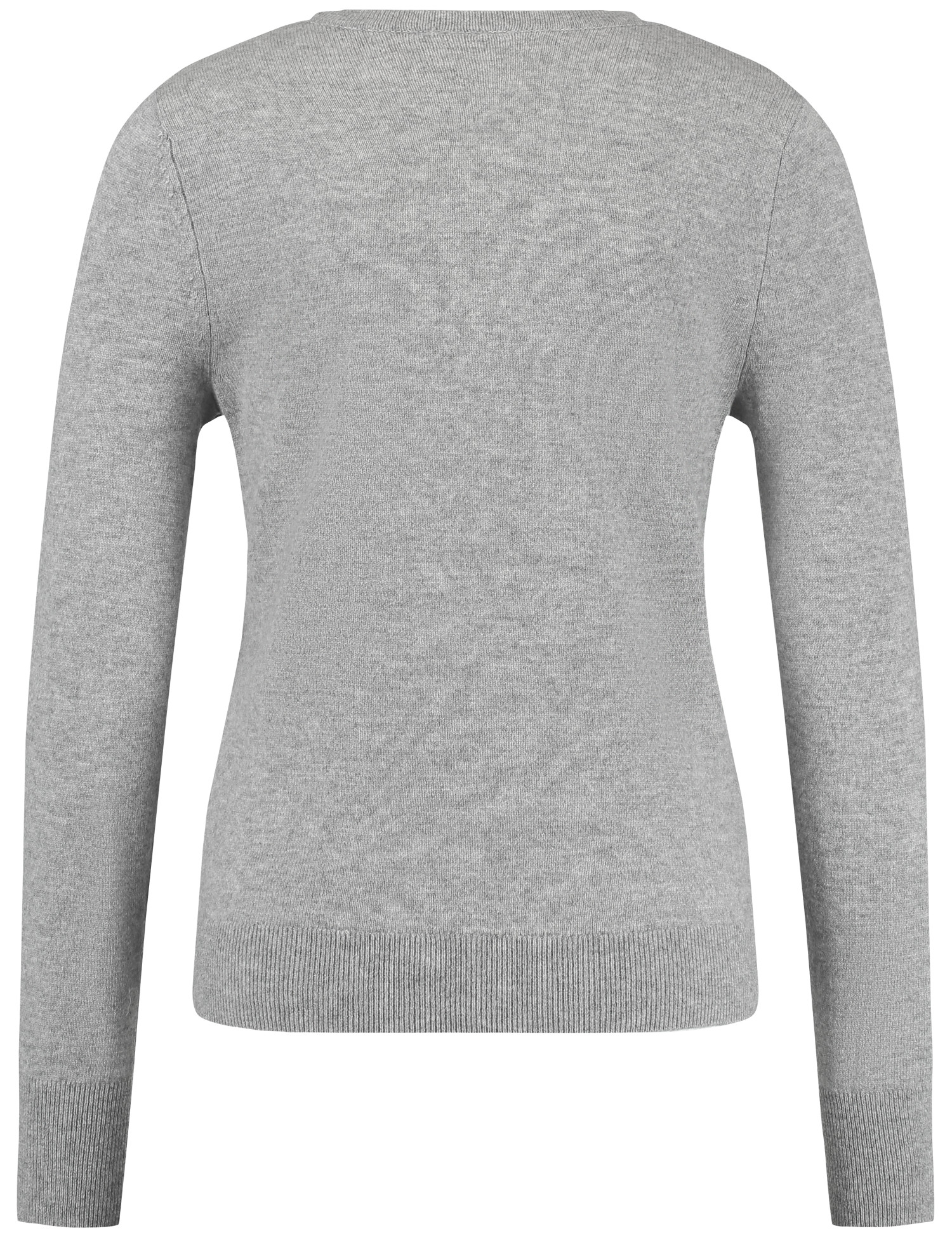 schlichter kurzer Woll-Pullover mit Cashmere-Anteil
