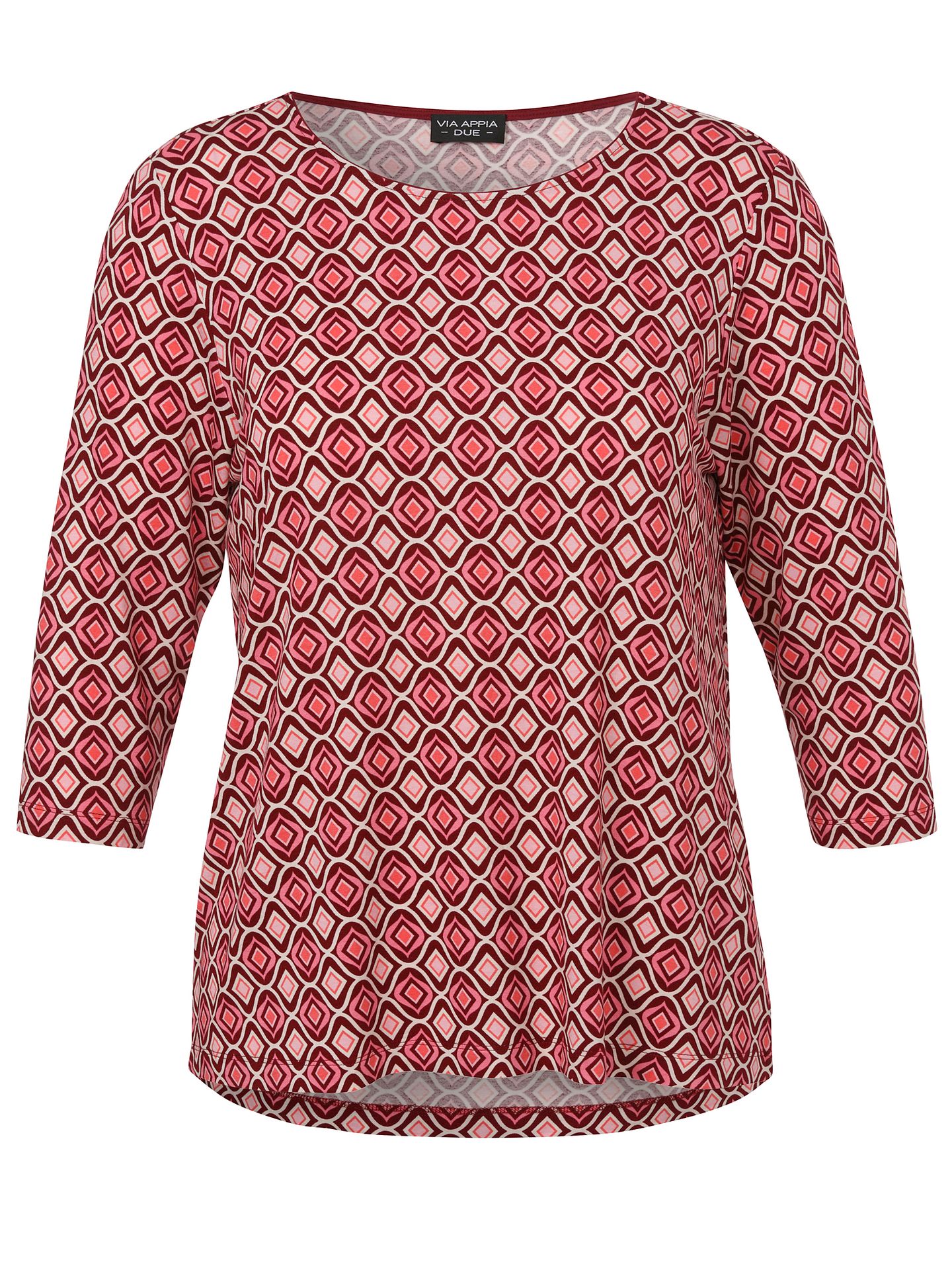 3/4 Arm-Shirt im Allover-Print aus Viskose-Jersey
