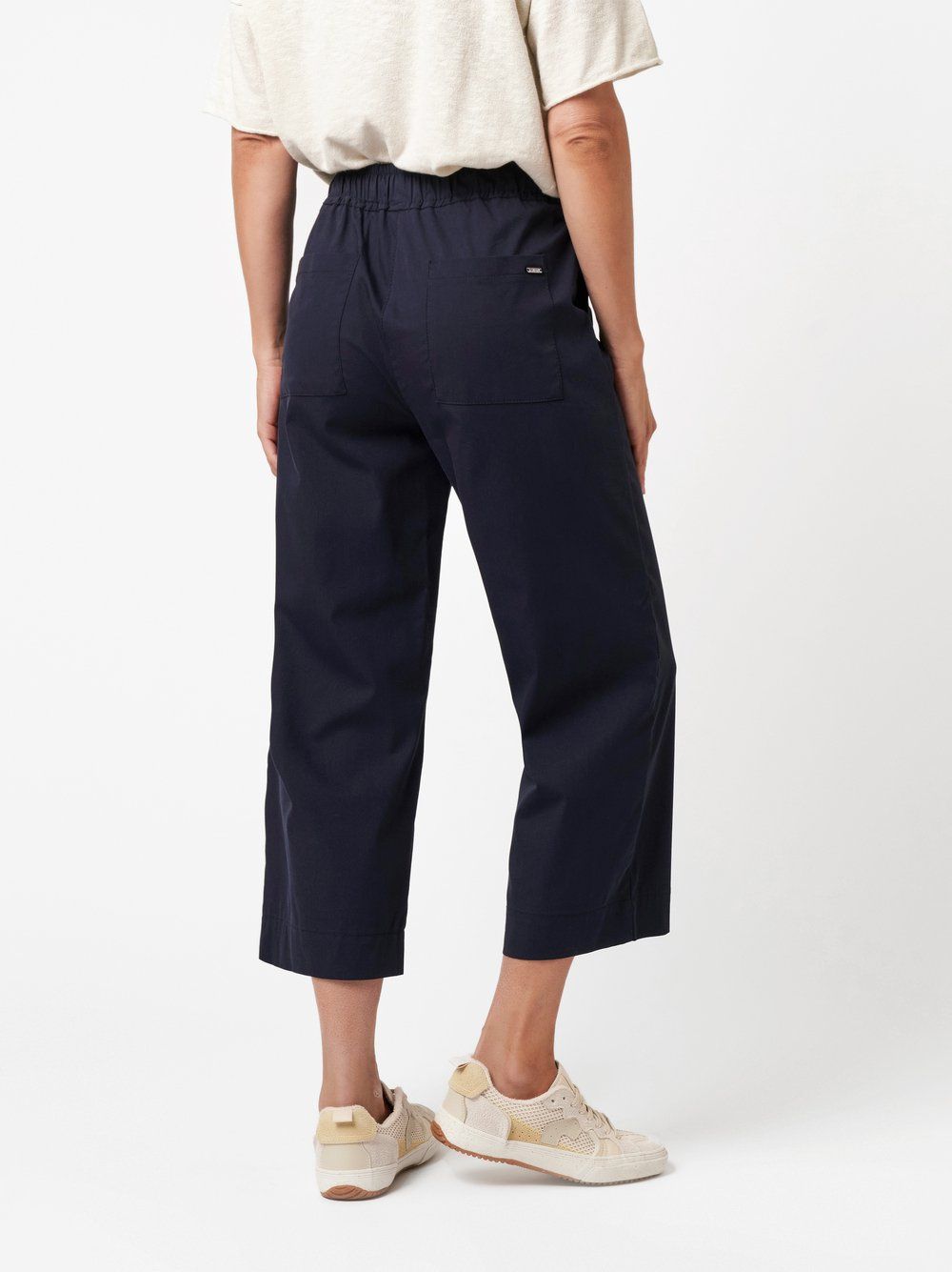 bequeme Schlupfhose "Pia Wide Leg 3/4" aus Papertouch-Cotton