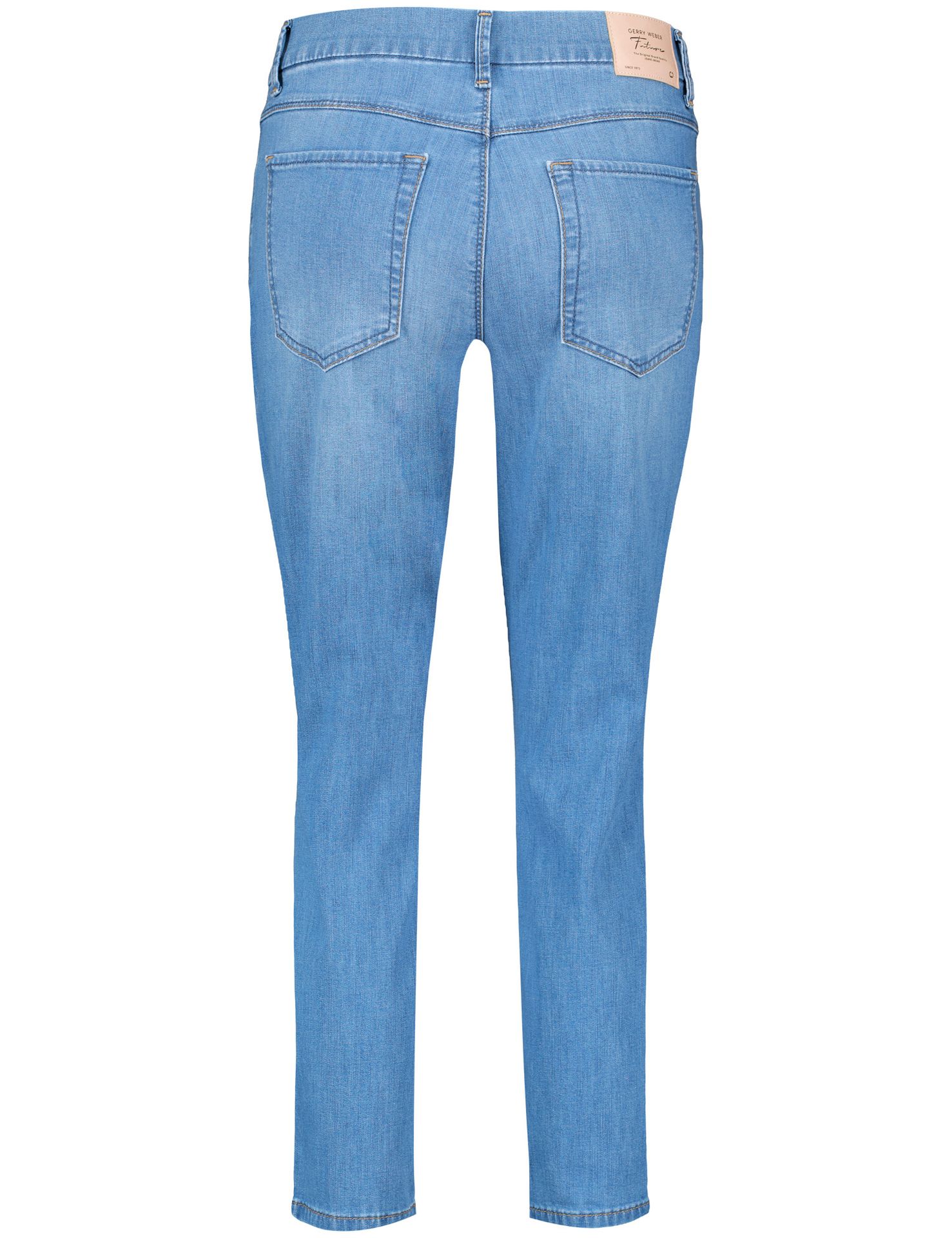 7/8 Jeans in Slim Fit mit floraler Stickerei