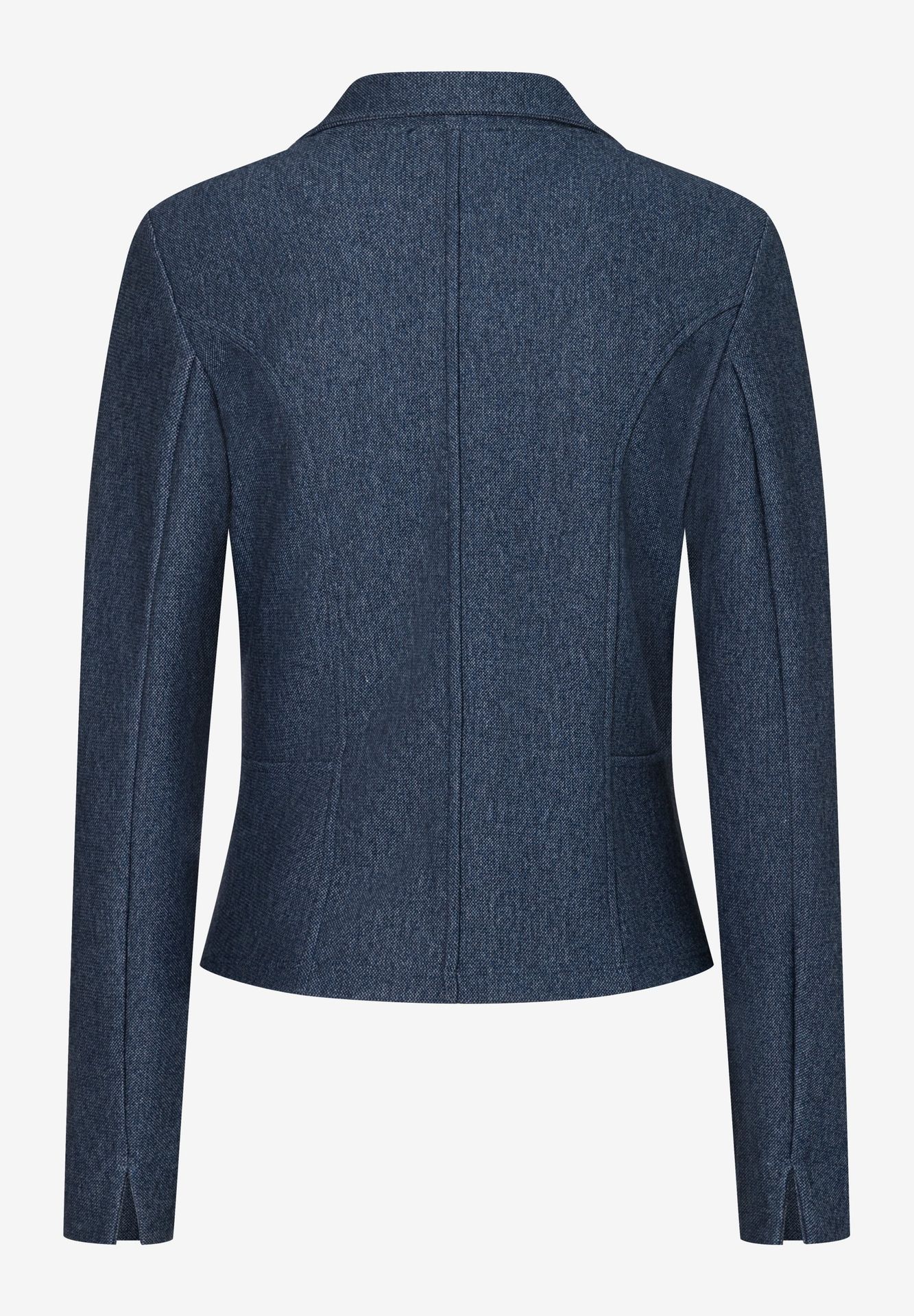kurzer Jerseyblazer in Jeans-Optik mit Viskose-Anteil