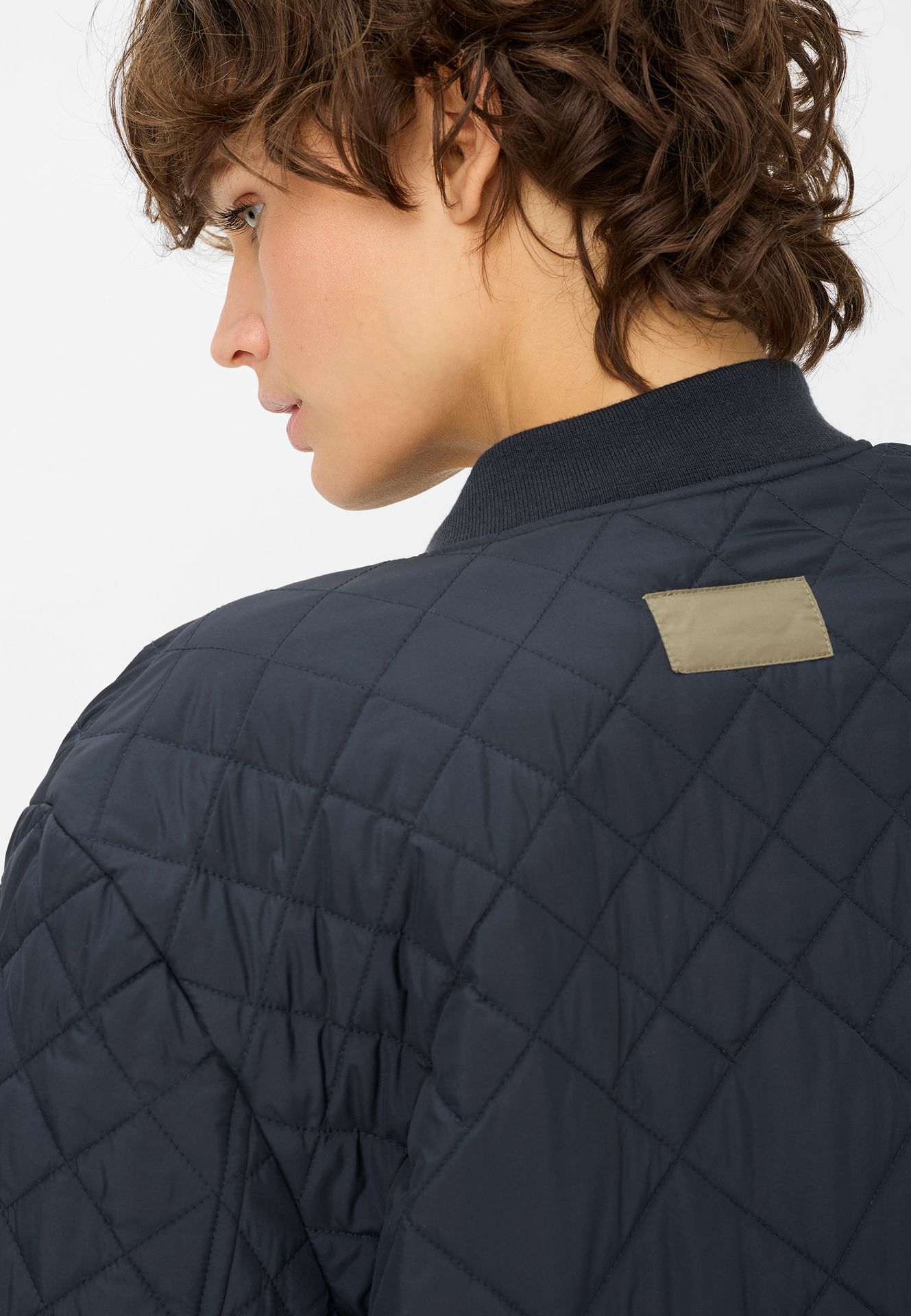 kurzer modischer Stepp-Blouson "Repreve" mit Strickbündchen