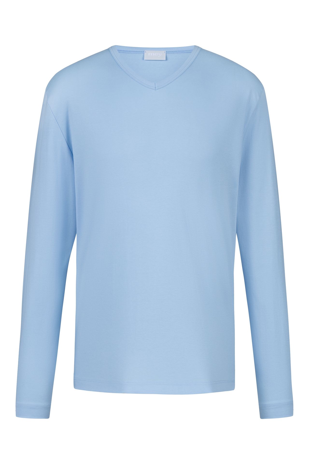 Herren Nightwear-Langarm-Shirt  aus reinem Baumwoll-Jersey