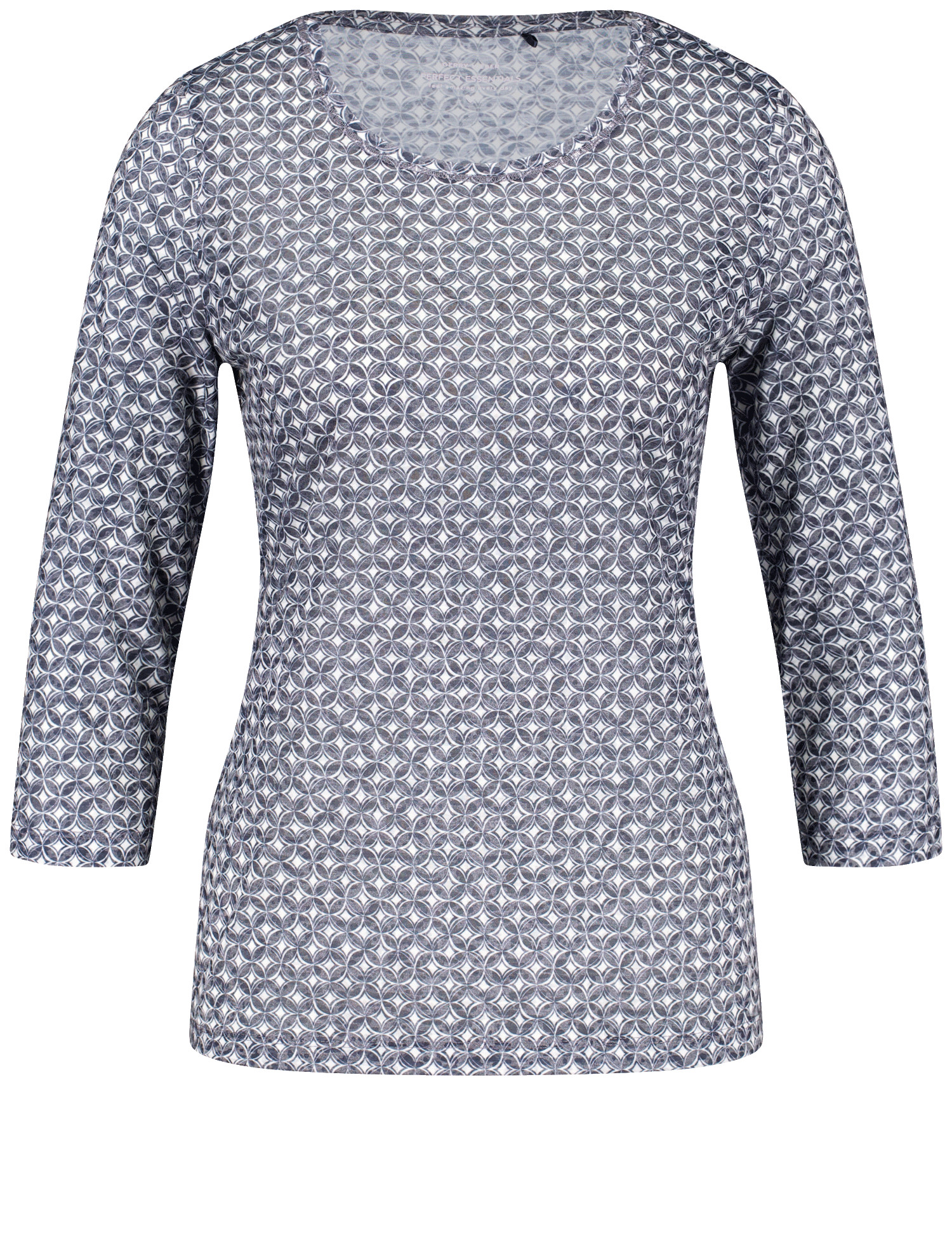 leichtes 3/4 Arm-Shirt in Allover Print