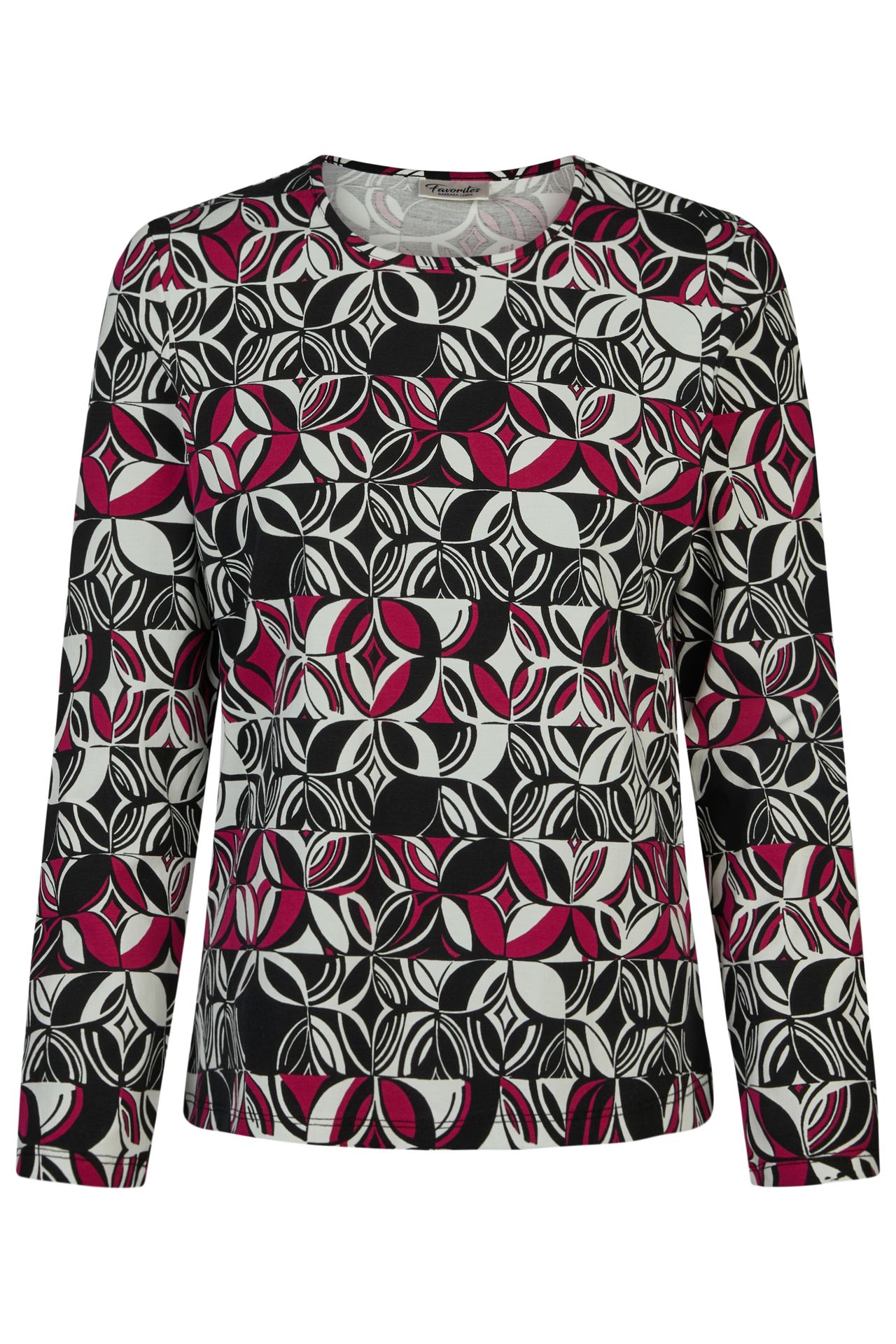 Langarm-Shirtmit graphischem Allover-Print aus Baumwolle