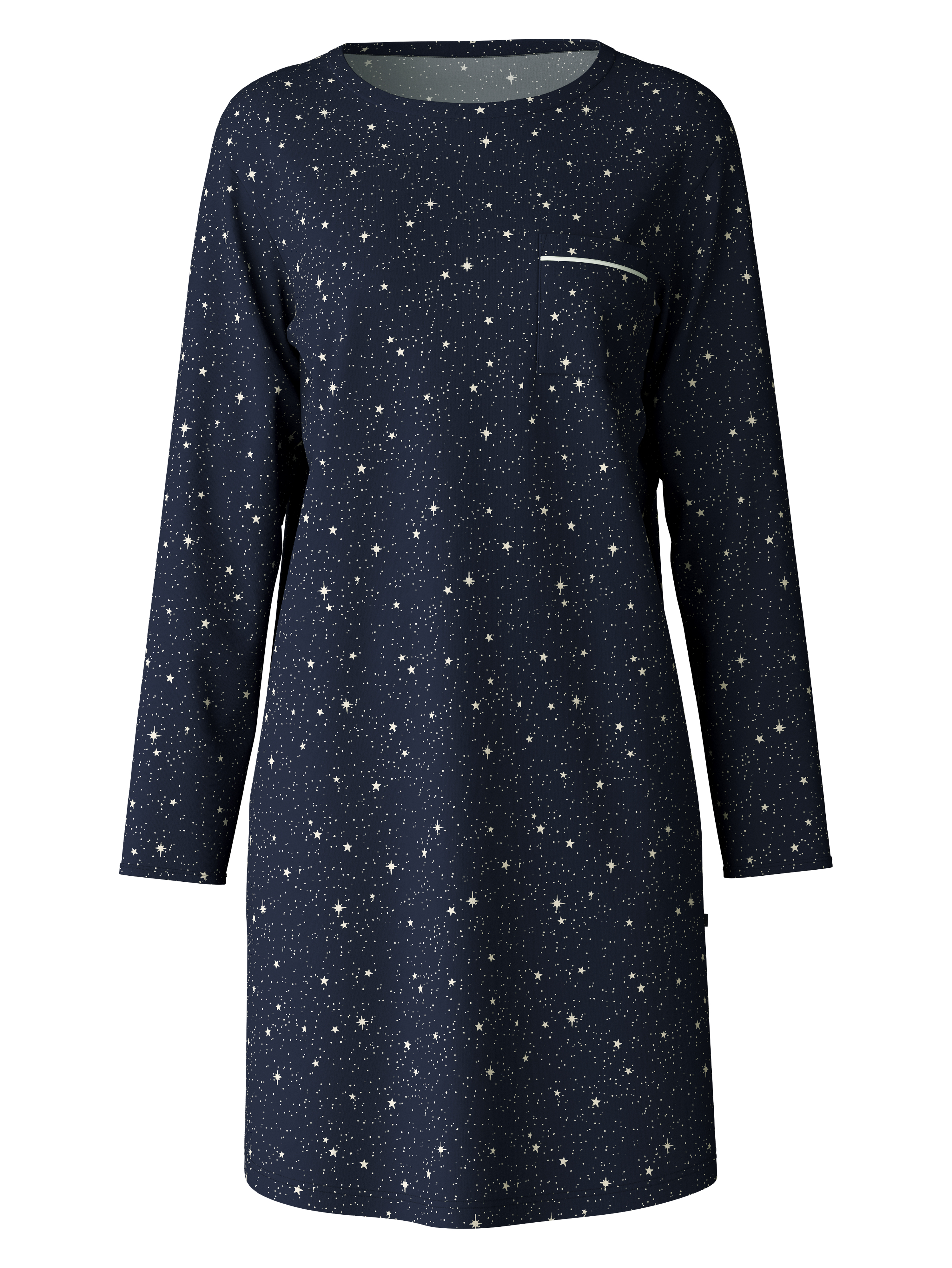 Damen-Sleepshirt
  mit Allover Minimal Print aus Baumwoll