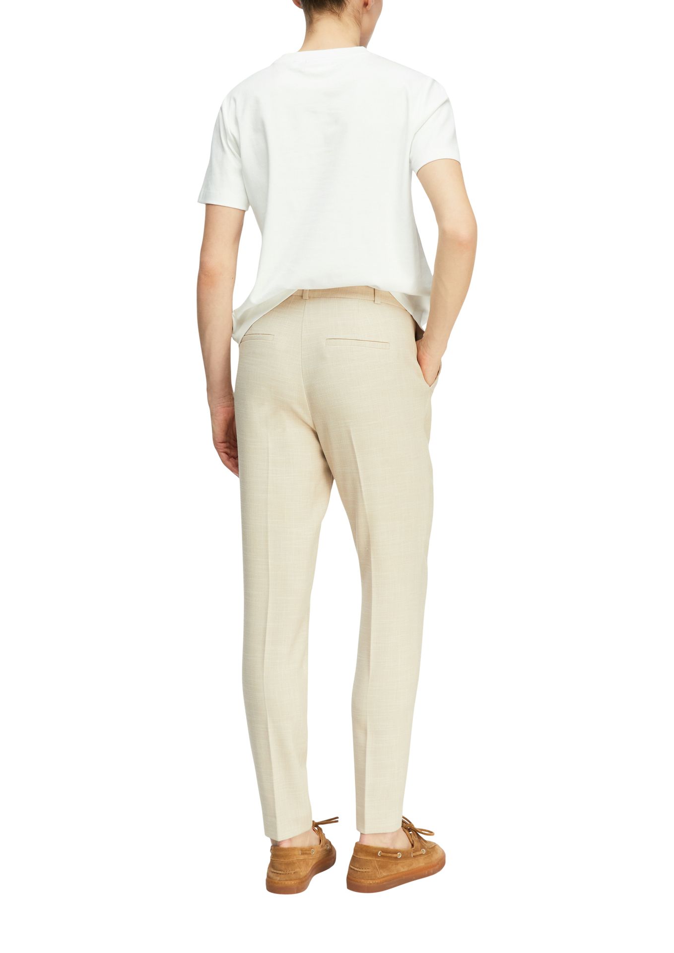 edle schmale Web-Hose aus Viskose-Mix