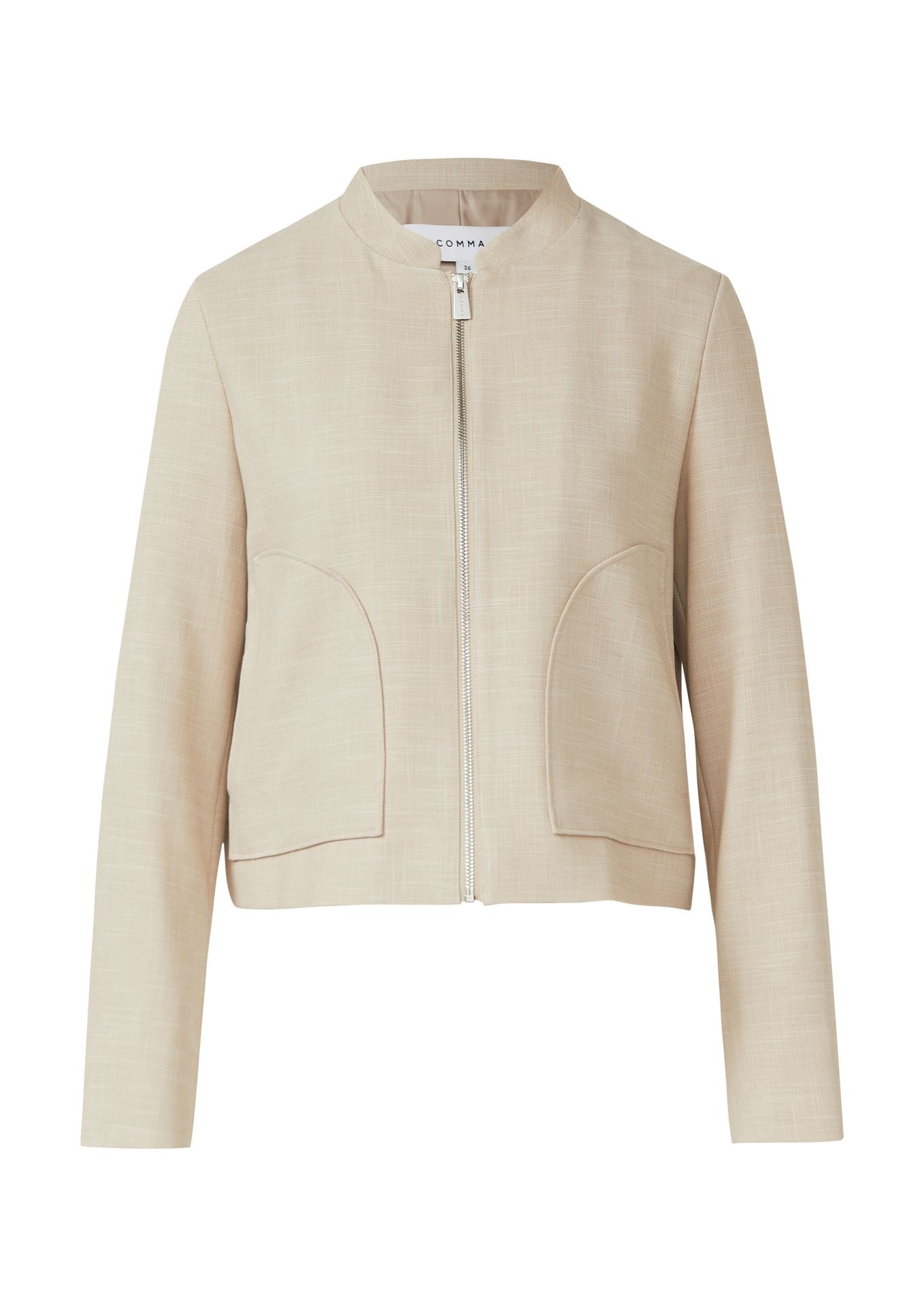 Indoor-Jacke in Boxy-Form mit Zipper, aus Viskose-Mix