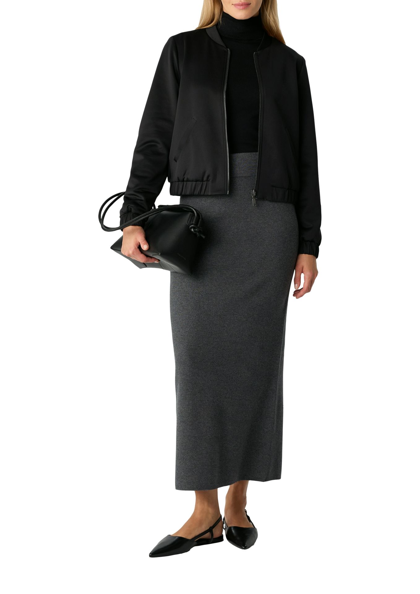 langer Strickrock aus Viskosemix