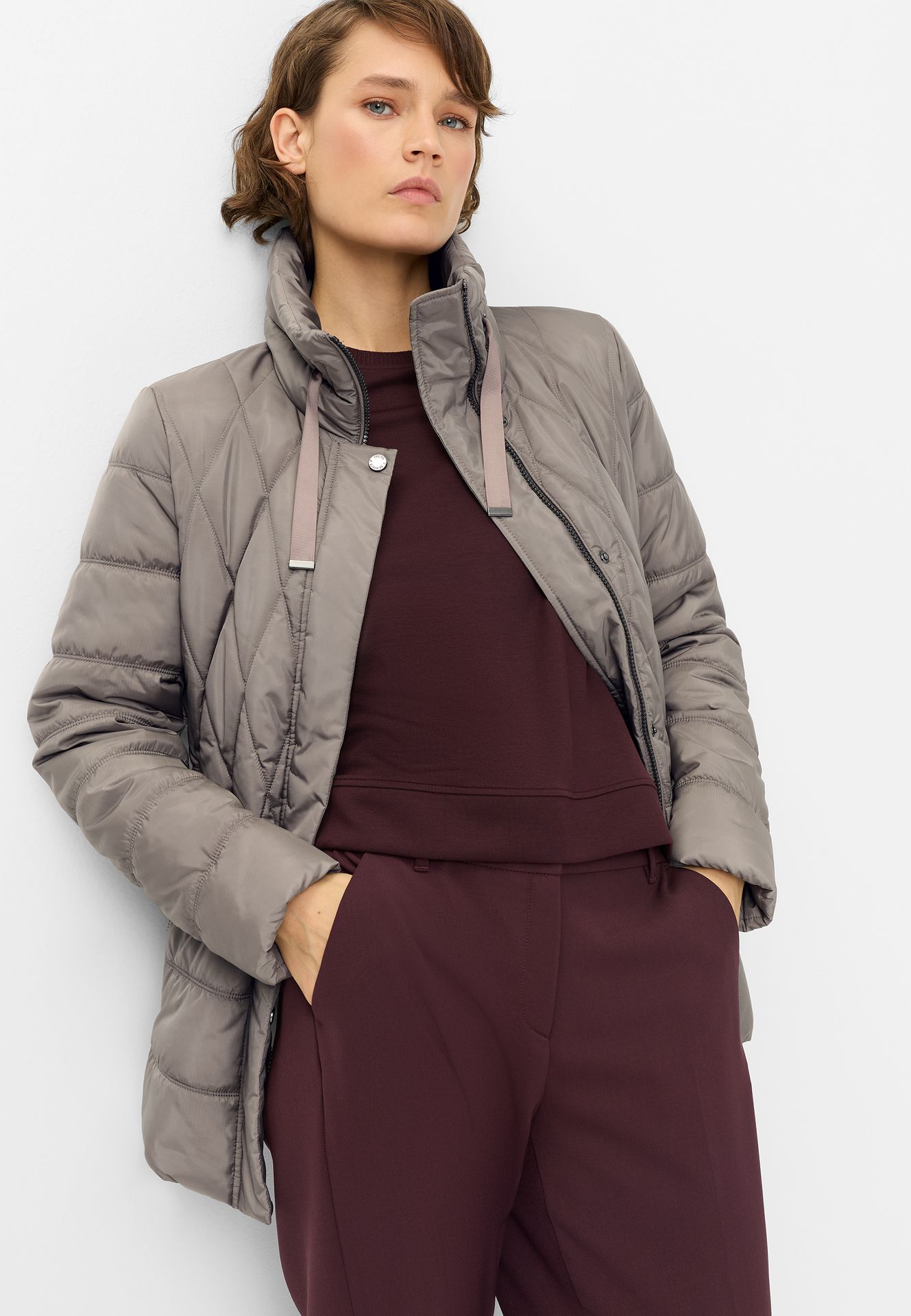warme Weather Protection Stepp-Jacke mit hohem Stehkragen