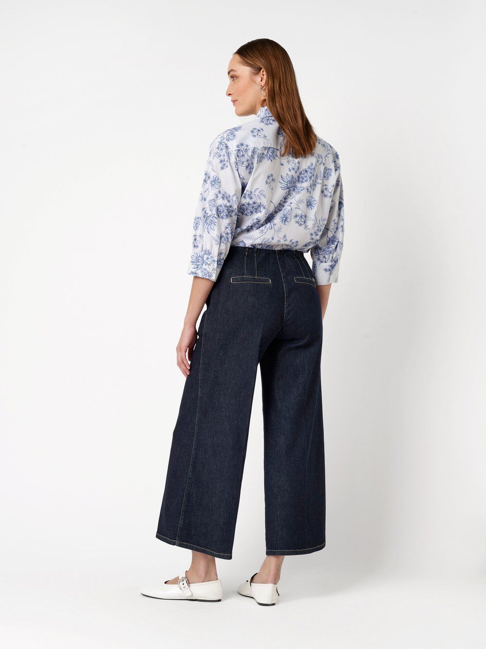 modische Damenjeans "Jenny Culotte" aus Baumwoll-Mix