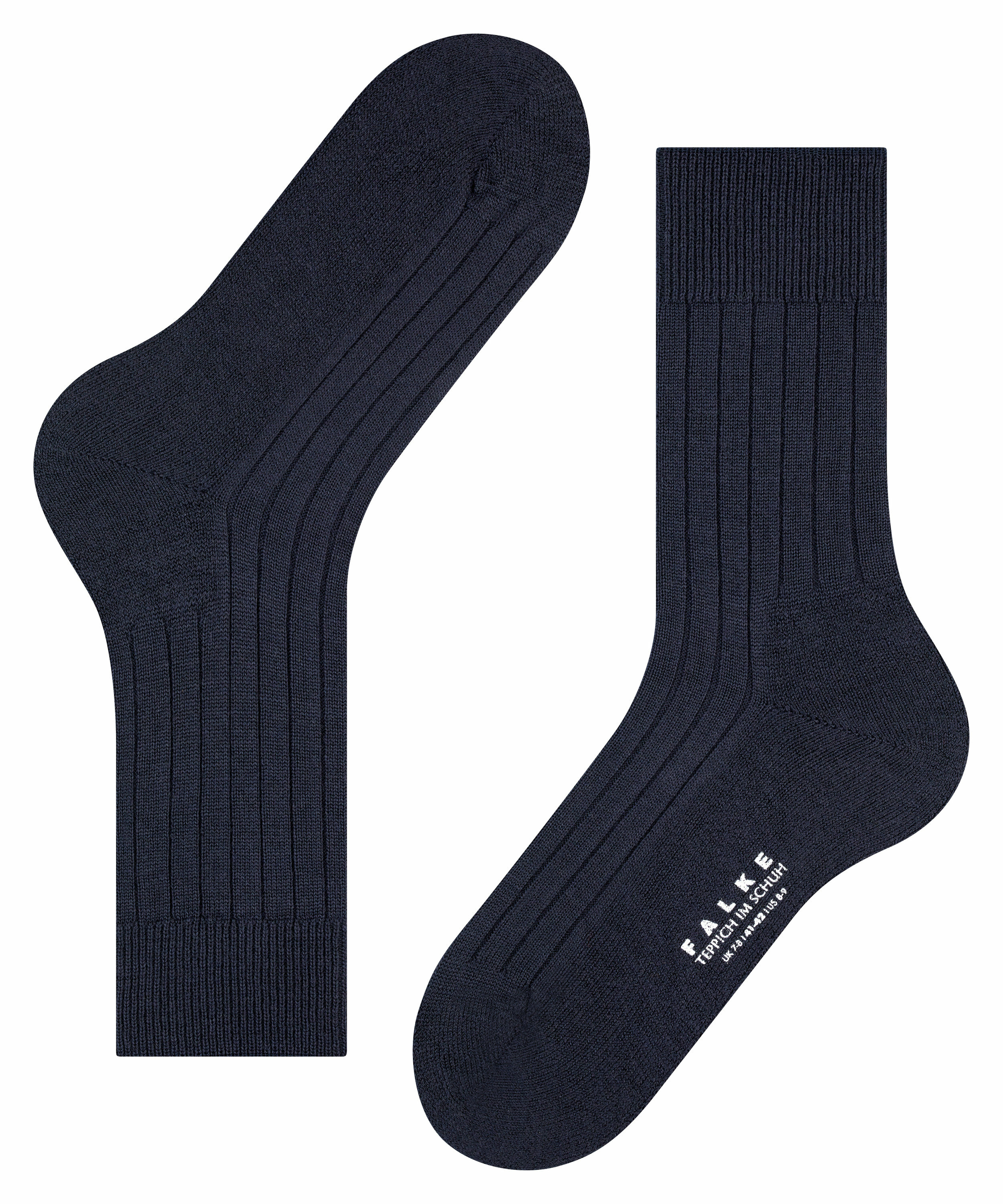 dicke Woll-Socke "Teppich im Schuh" mit Plüsch-Sohle