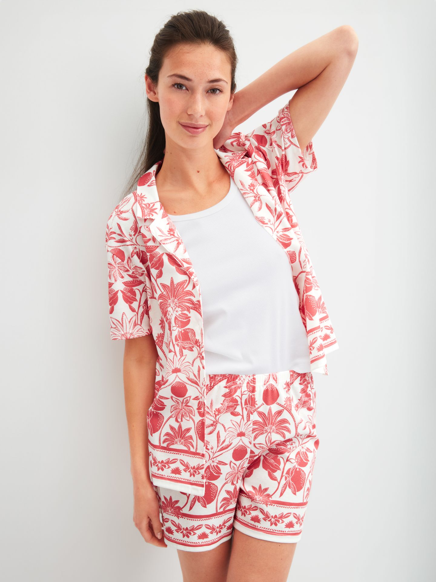 Sleepwear-Shorts im Allover-Print aus Baumwoll-Interlock-Jersey