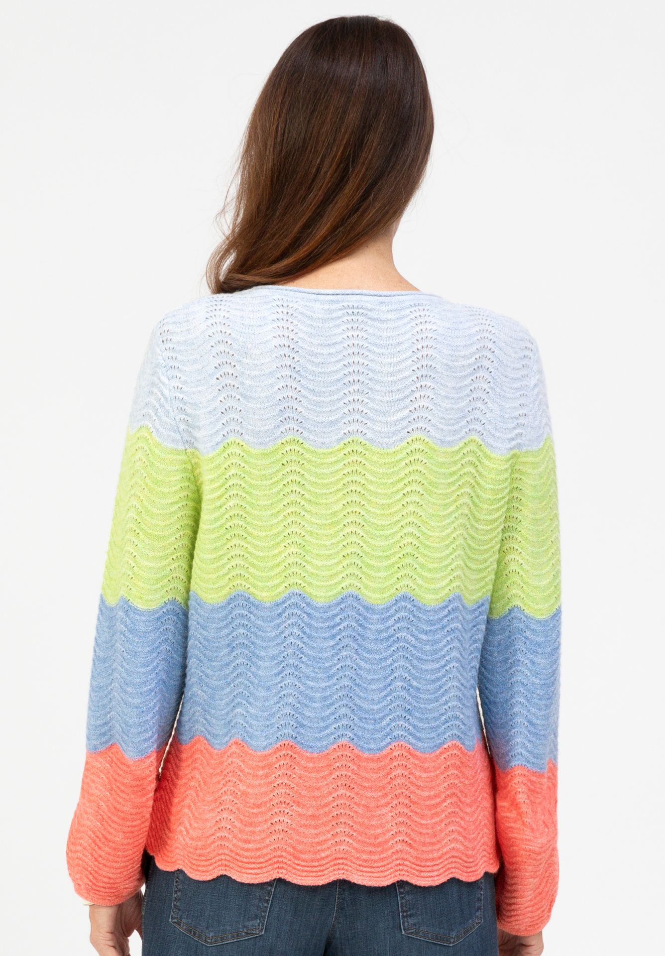 modischer Strickpullover "REMIS" in Color-Blocking  mit Baumwoll-Anteil