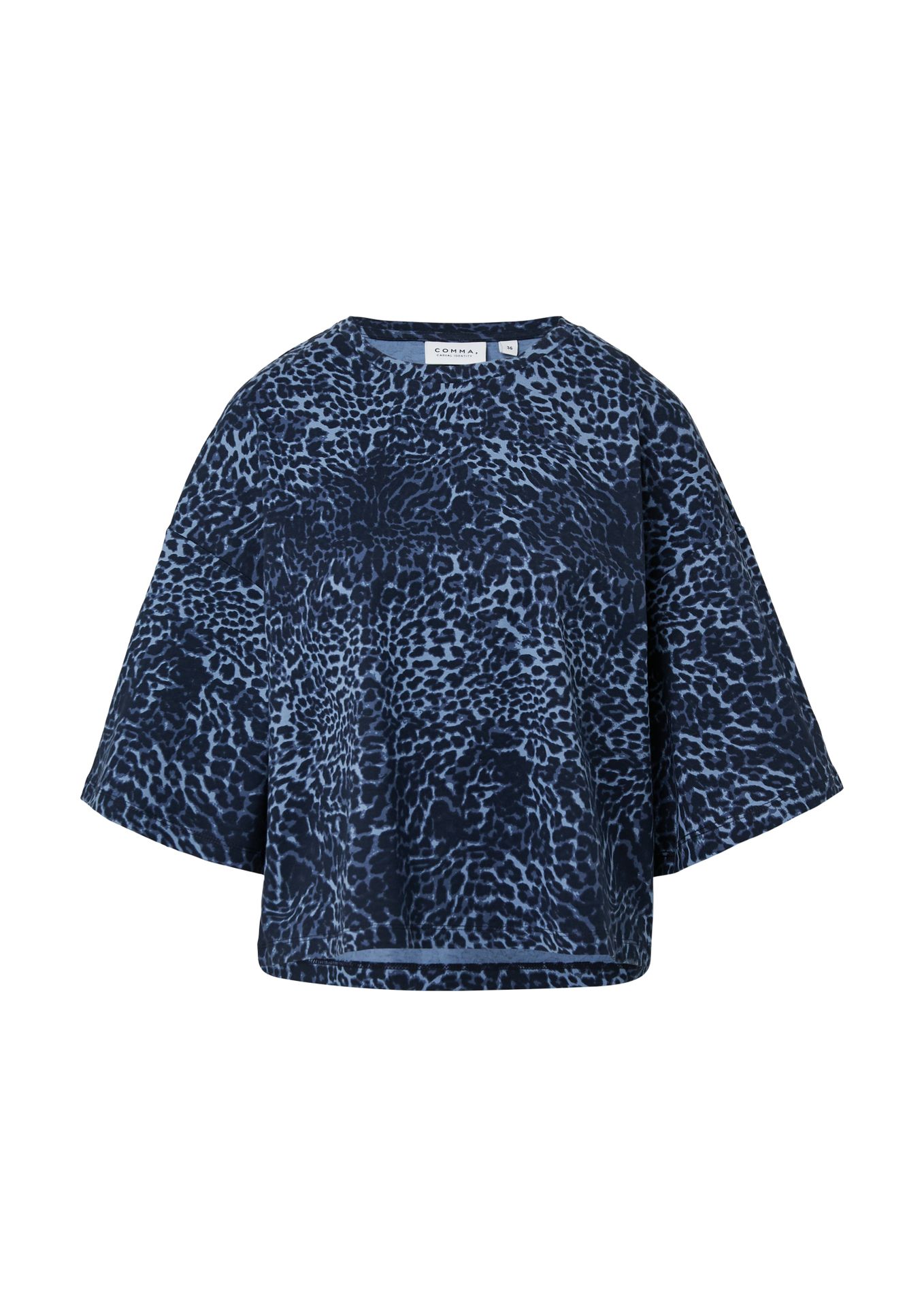 Oversize-T-Shirt mit Allover-Leo-Print aus Baumwoll-Jersey