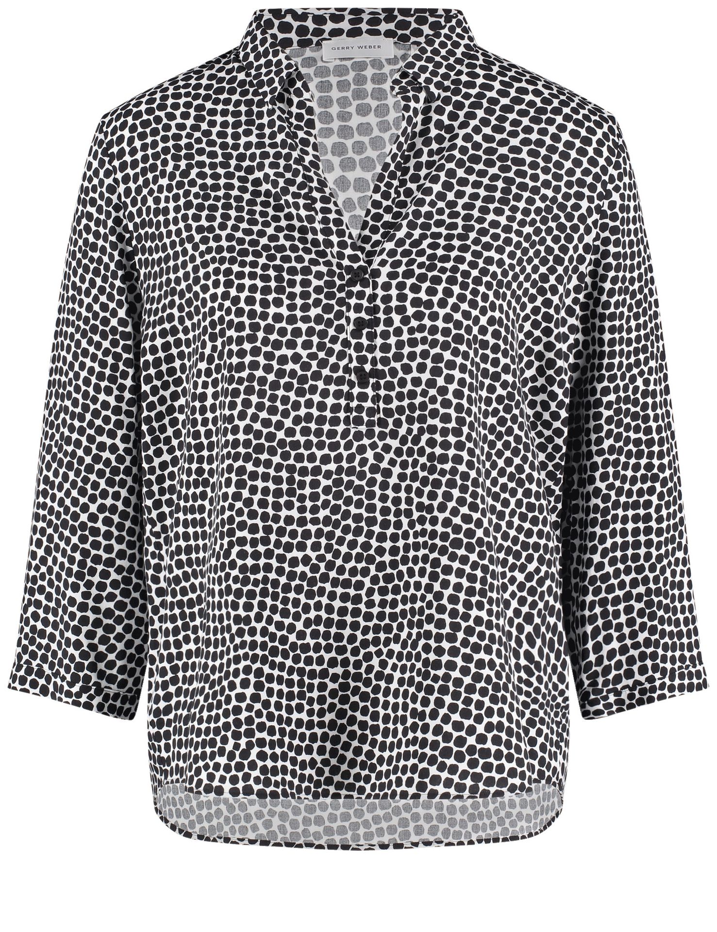 Schlupf-Bluse mit Minimal-Print aus  reiner Viskose