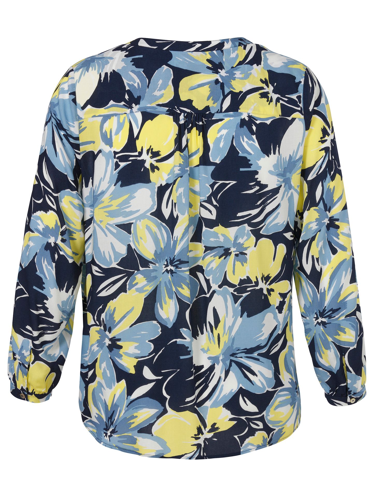 modisch-weite Bluse im floralen Allover-Print aus Viskose
