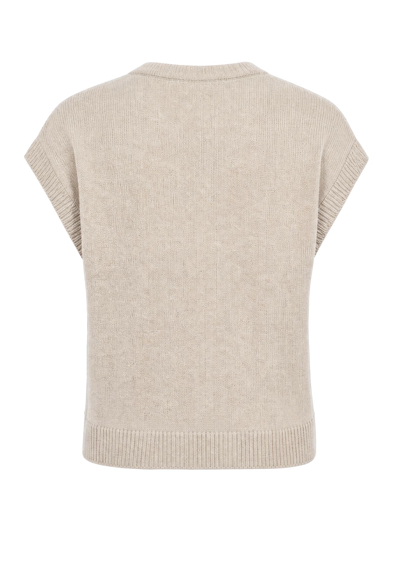 Strickpullunder "OLLY" mit Rautenmuster im Vorderteil aus Baumwoll-Misch mit Wollanteil