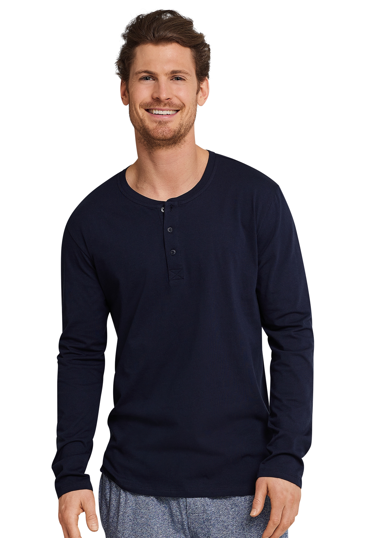 Sleep-Shirt mit Knopfleiste