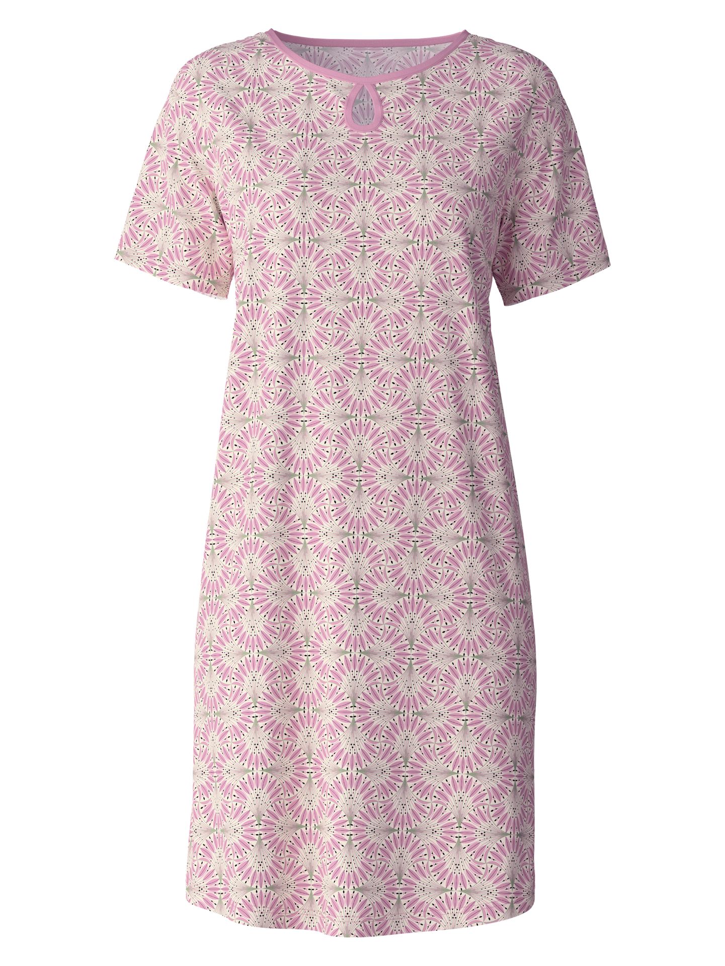 Sleepshirt mit Minimal-Print aus Baumwoll-Jersey