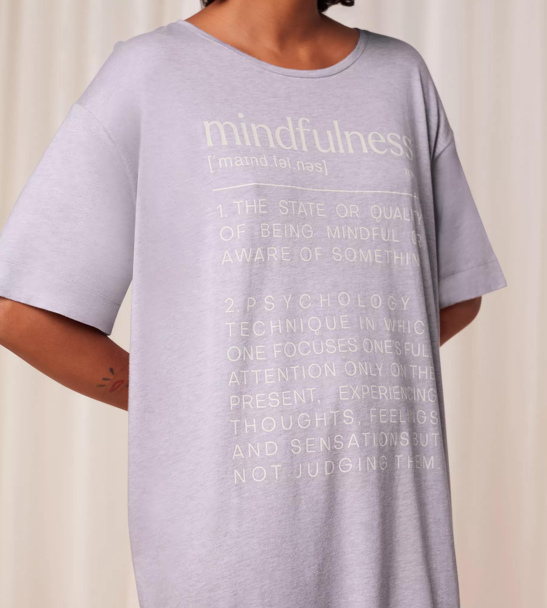 Sleepshirt mit platziertem Wording-Print aus Baumwoll-Modal-Jersey