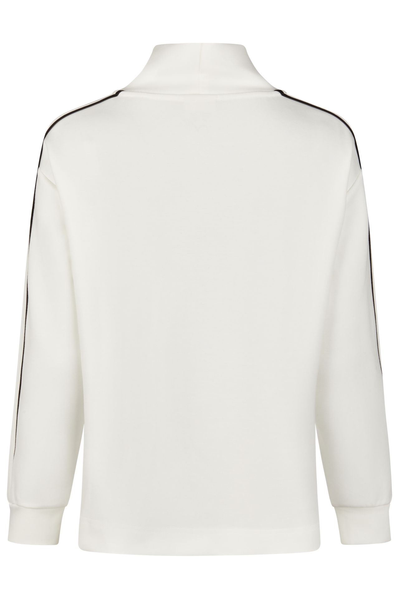 Sweat-Shirts mit großem Blockringel und Pailletten-Aplikation aus Viskose-Mix