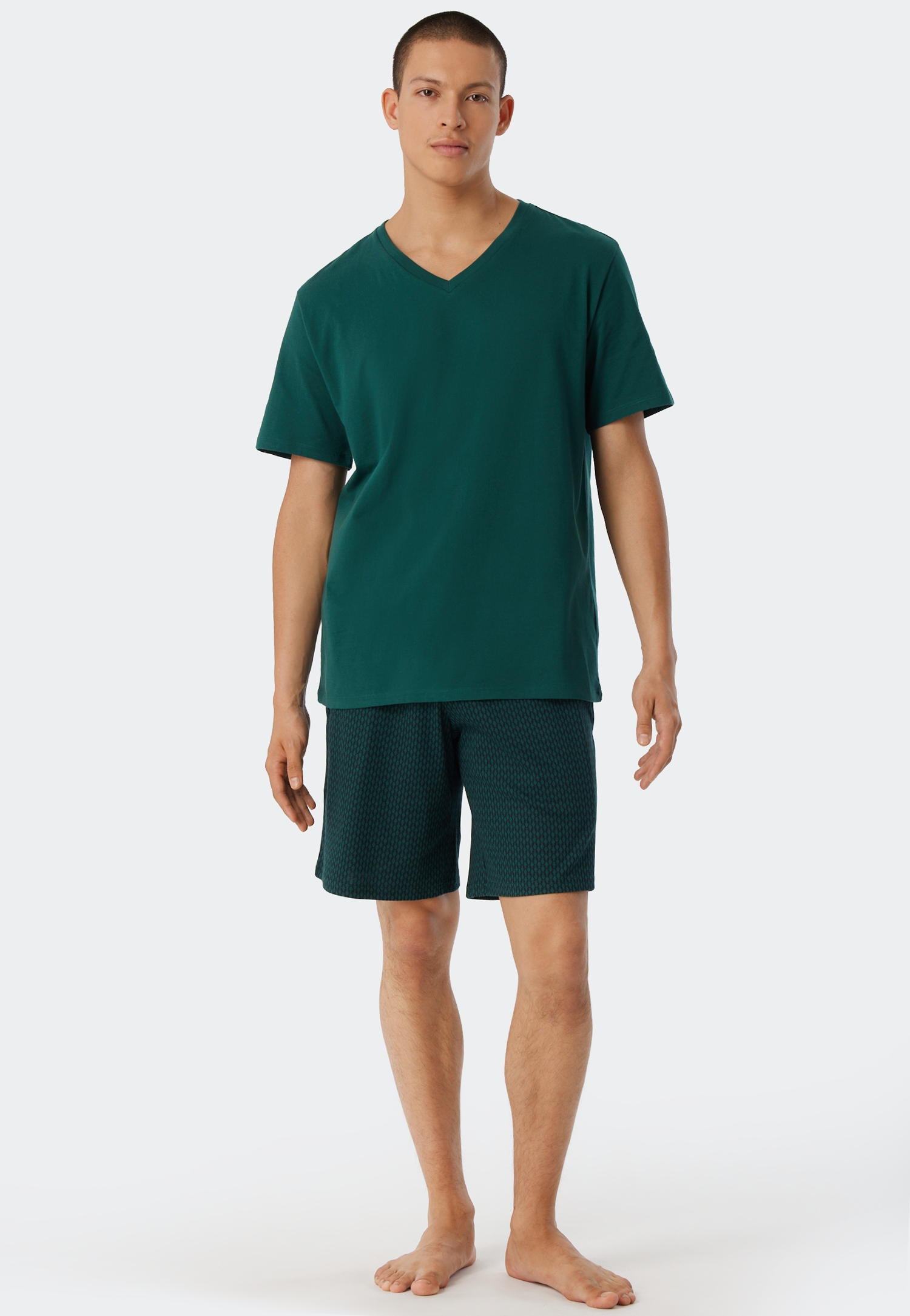 Herren-Sleepwear-Shirt aus reinem Baumwoll-Jersey