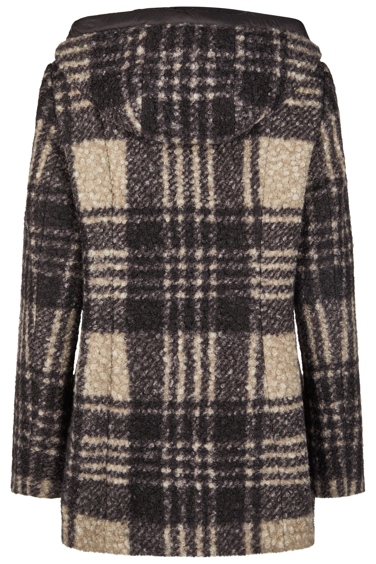 junge kroßkarierte Wolljacke mit Kapuze