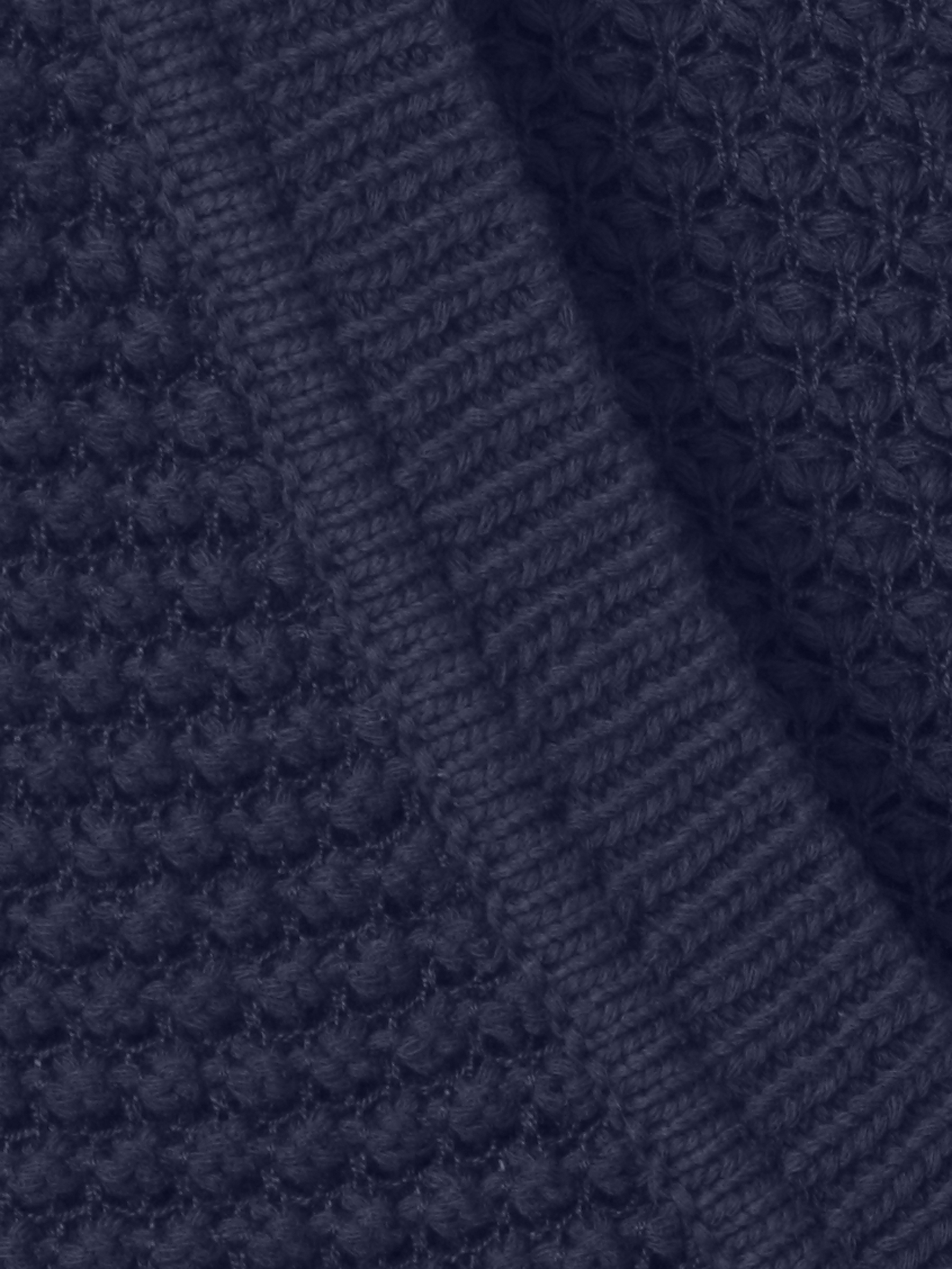 leichter Strick-Pullover aus Baumwoll-Mix und Noppen-Struktur