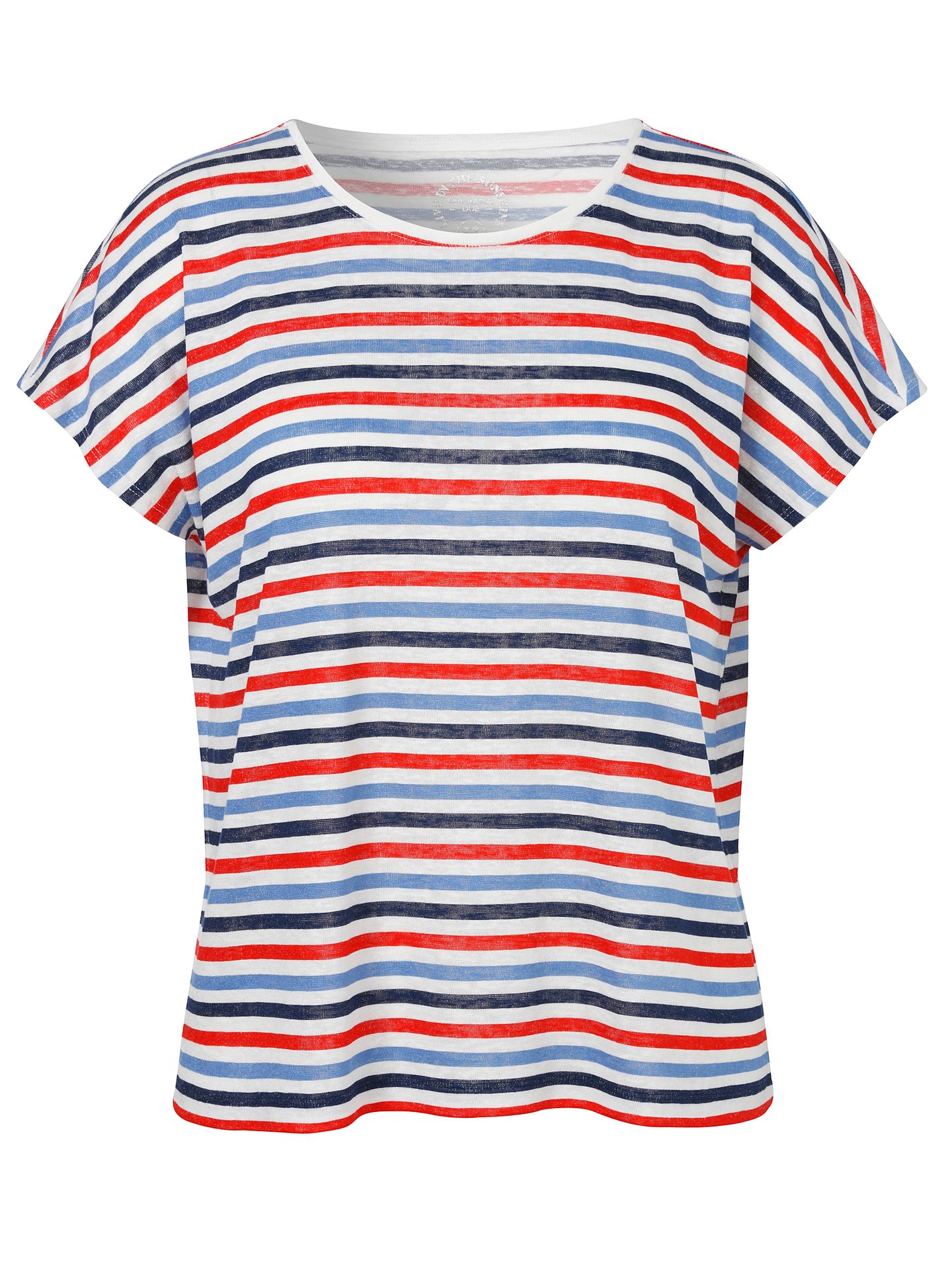 Ringel-T-Shirt aus Viskose-Mix