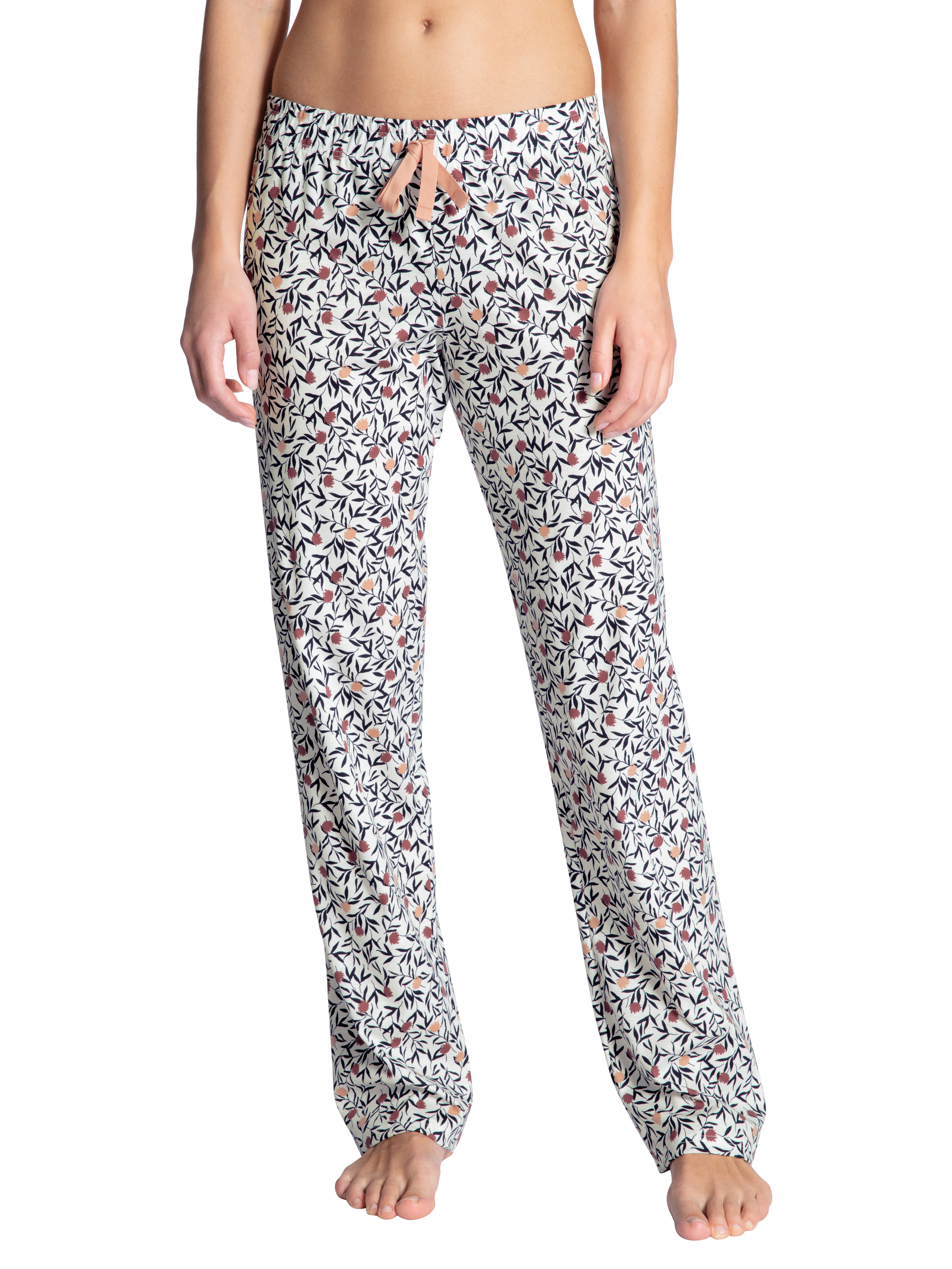 lange Damen-Nightwear-Hose im Allover-Print