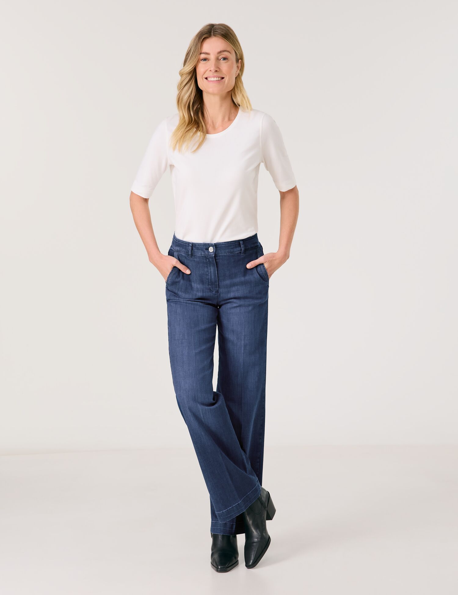 Jeans Wide Leg mit Stretchkomfort