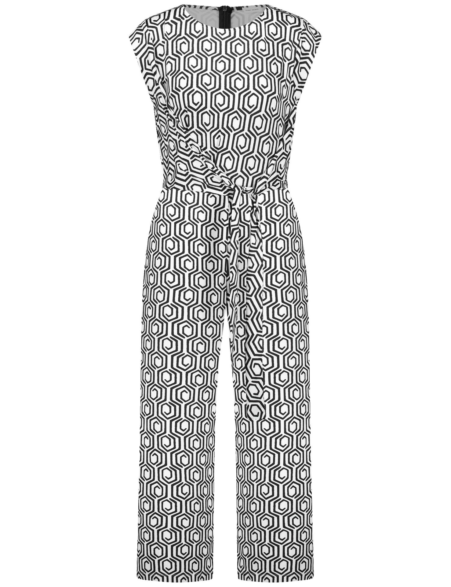 Fließender Jumpsuit mit Allover-Dessin