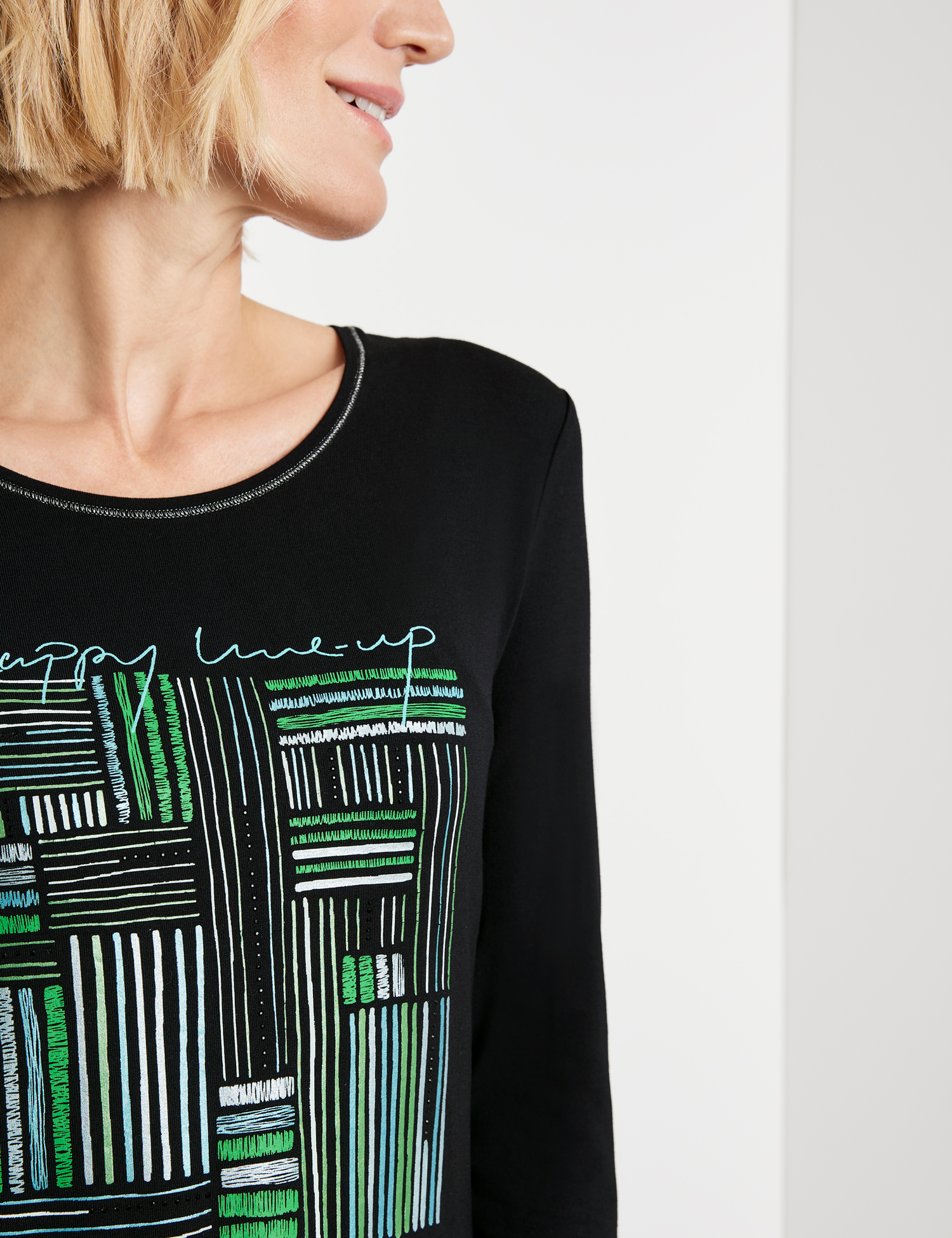 Langarm-Shirt mit Wording-Motiv aus Modal