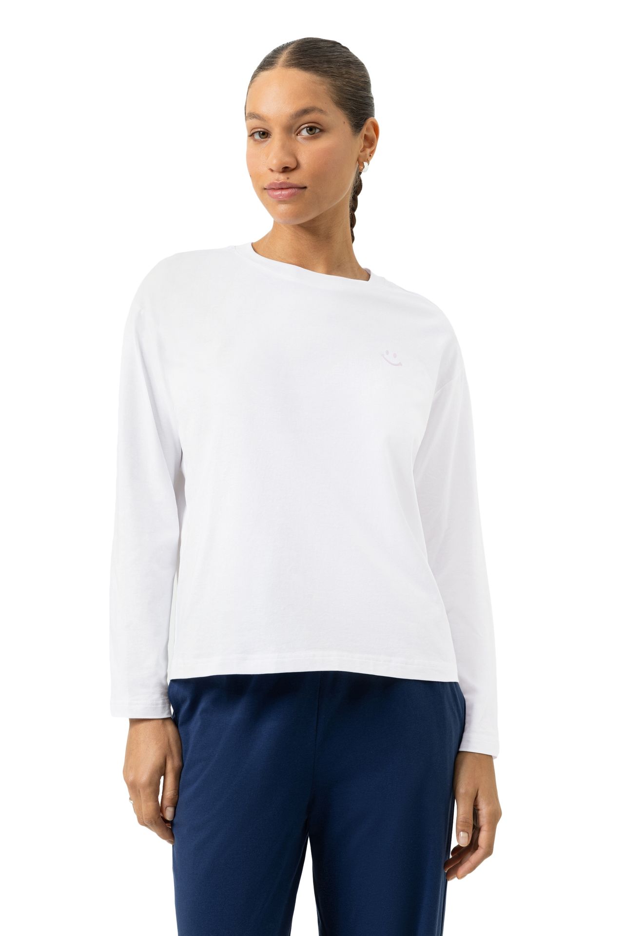 uni Sleepwear Langarm-Shirt aus Baumwoll-Jersey