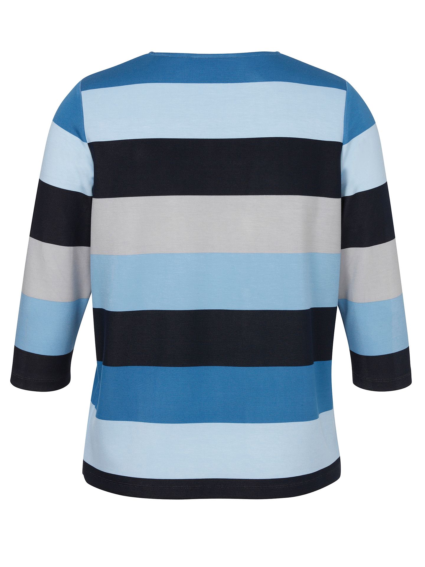 3/4 Arm-Sweatshirt im Blockringel aus Viskose-Mix