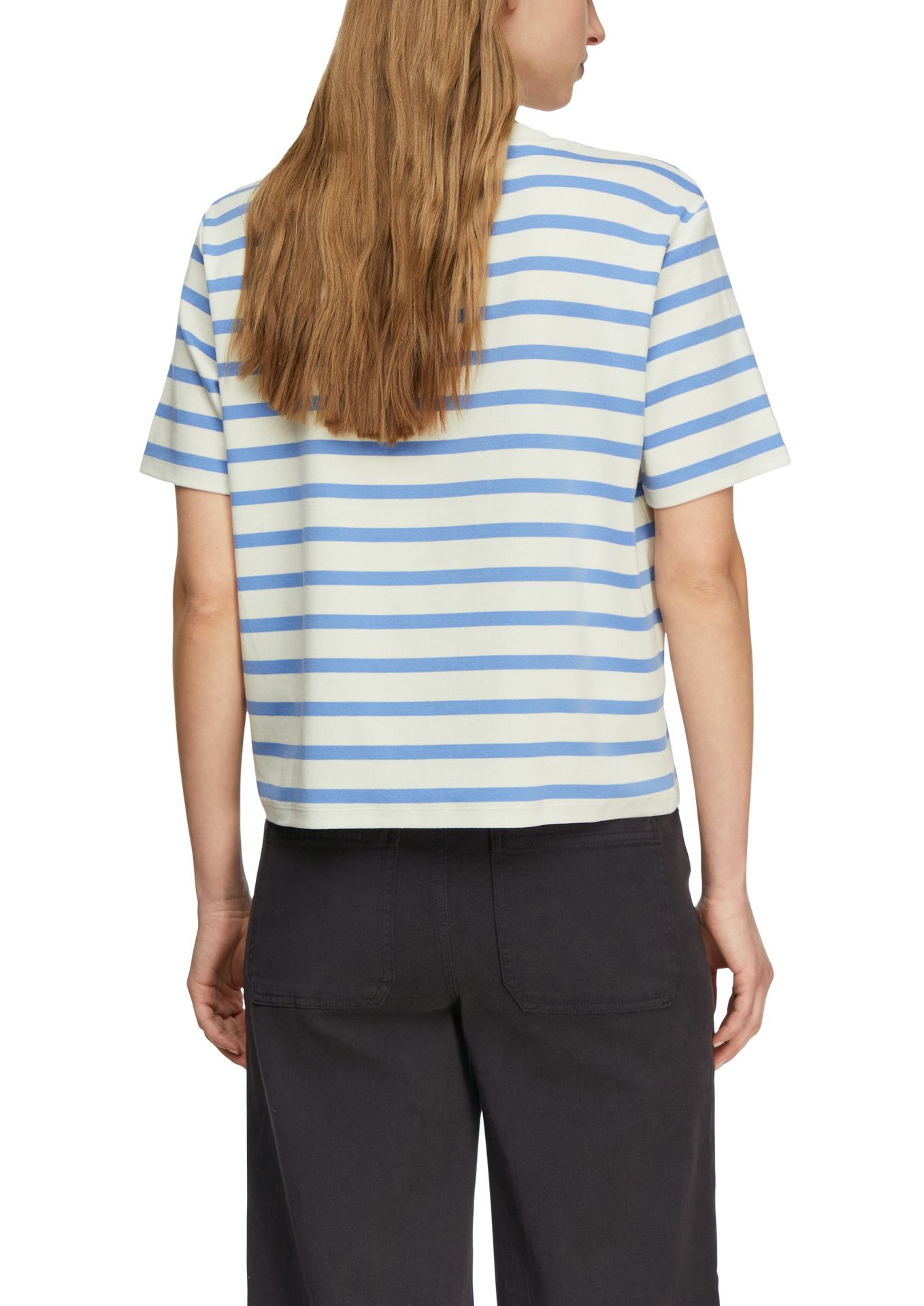 Basic-Fit Ringel-T-Shirt aus Baumwoll-Jersey