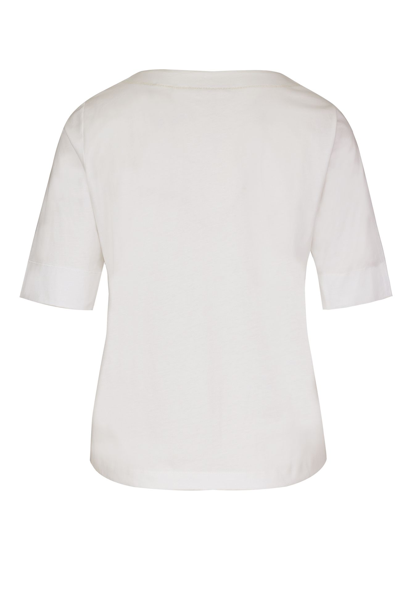 T-Shirt "DINIA" mit Front-Blumen-Print aus reinem Baumwoll-Jersey