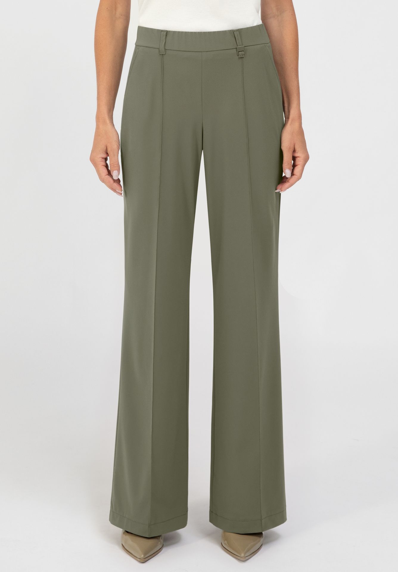 Stretch-Hose "PARIGI" aus Techno-Jersey im Marlene-Style