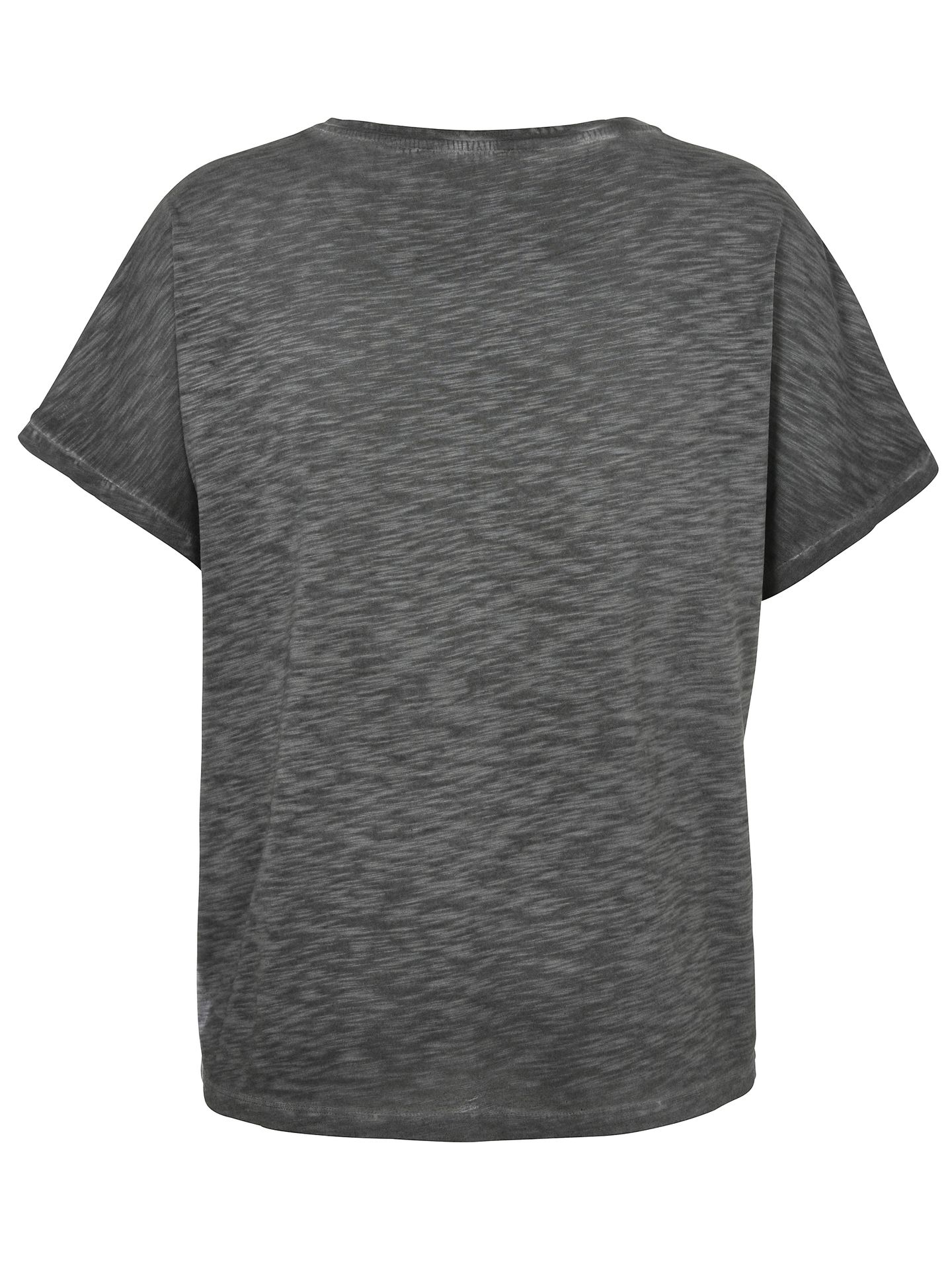 elegantes T-Shirt mit Strass-Applikationen aus Baumwoll-Viskose-Mix
