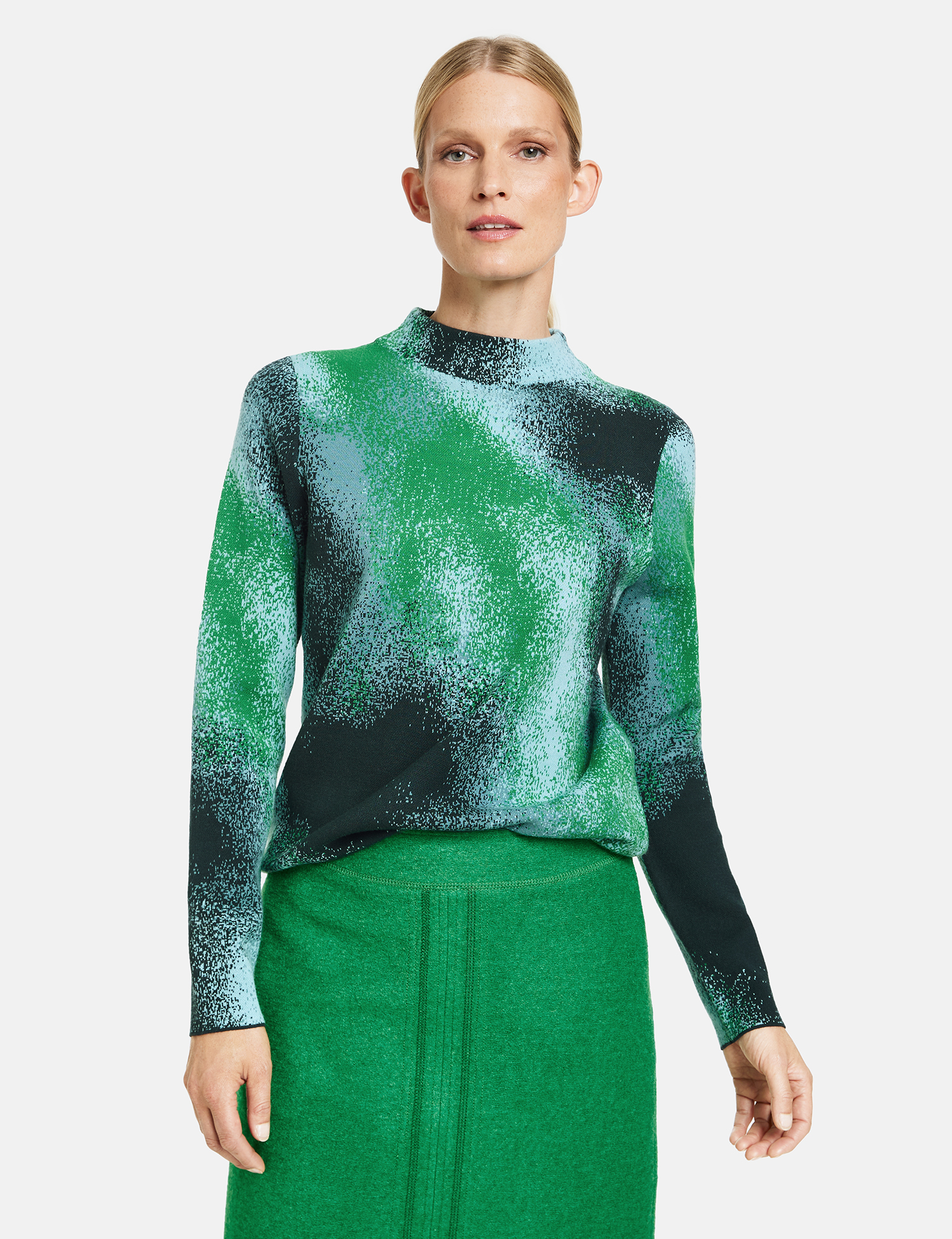 Pullover aus Feinstrick mit Minimalmuster ohne Wolle