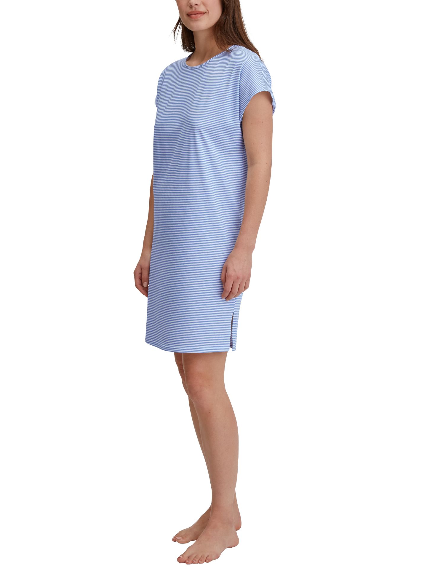 feingeringeltes Sleepshirt aus reinem Baumwoll-Jersey