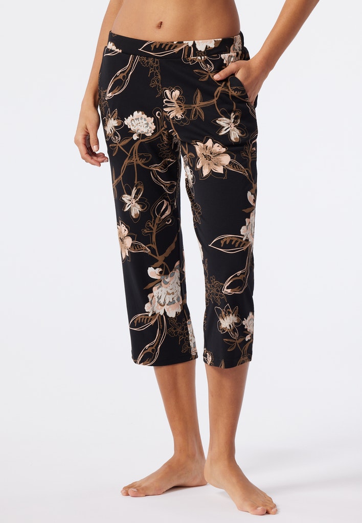 Damen Night-Pants aus BW-Modal mit Blumen-Print