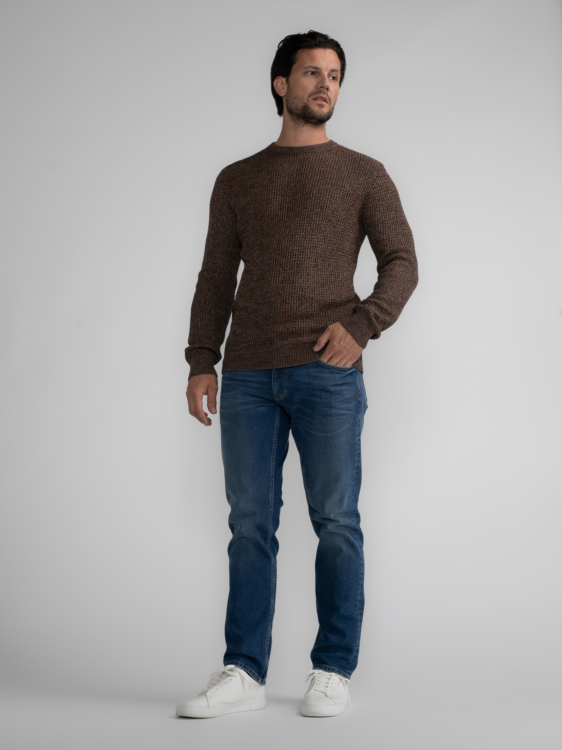 Men Knitwear Round Neck Basic