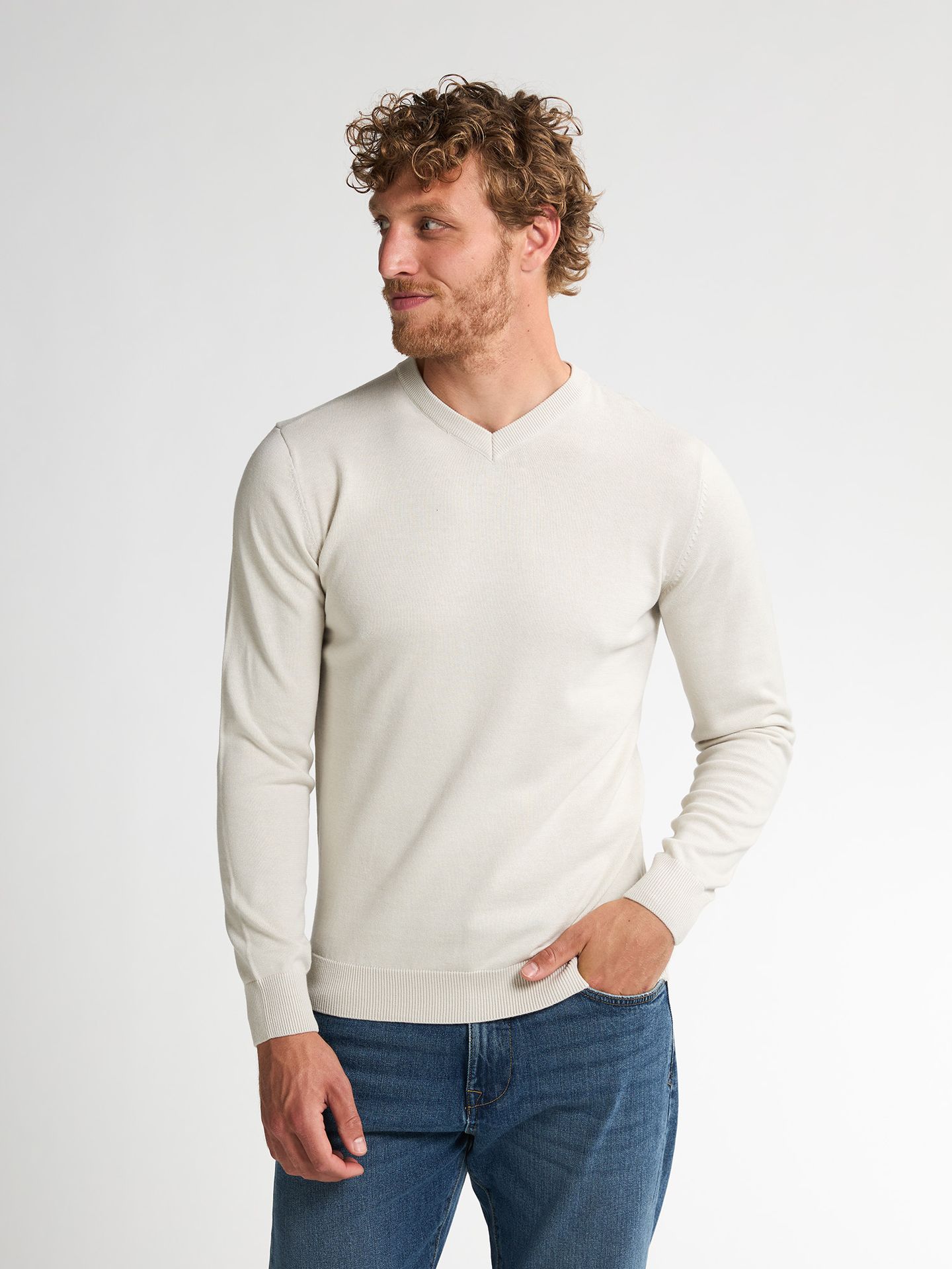 Men Knitwear V-Neck Basic