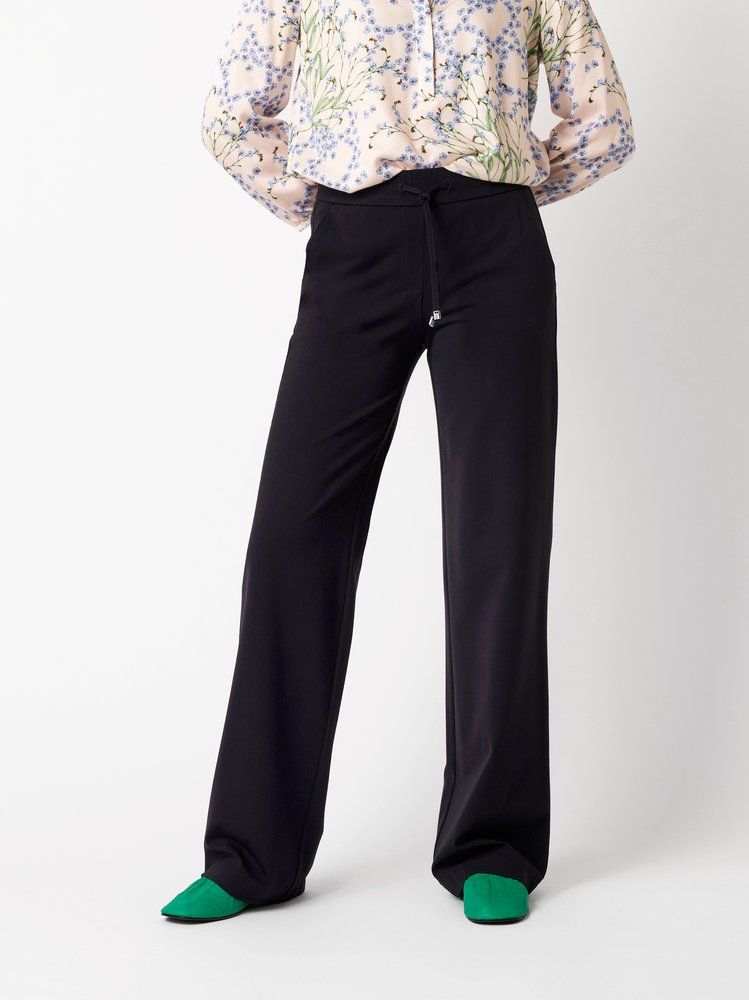 Schlupfhose "Jenny Wide Leg" aus Viskose-Mix