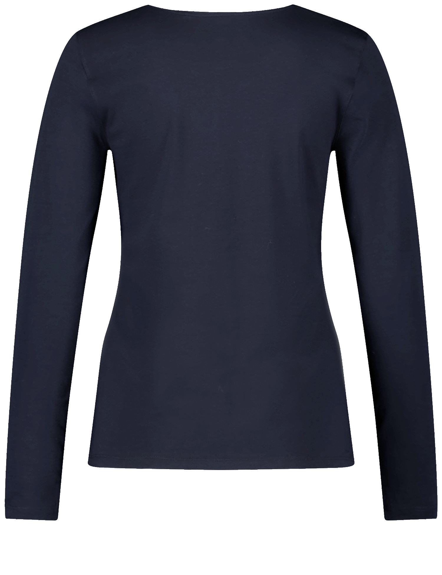 Basic Langarmshirt mit Satinblende