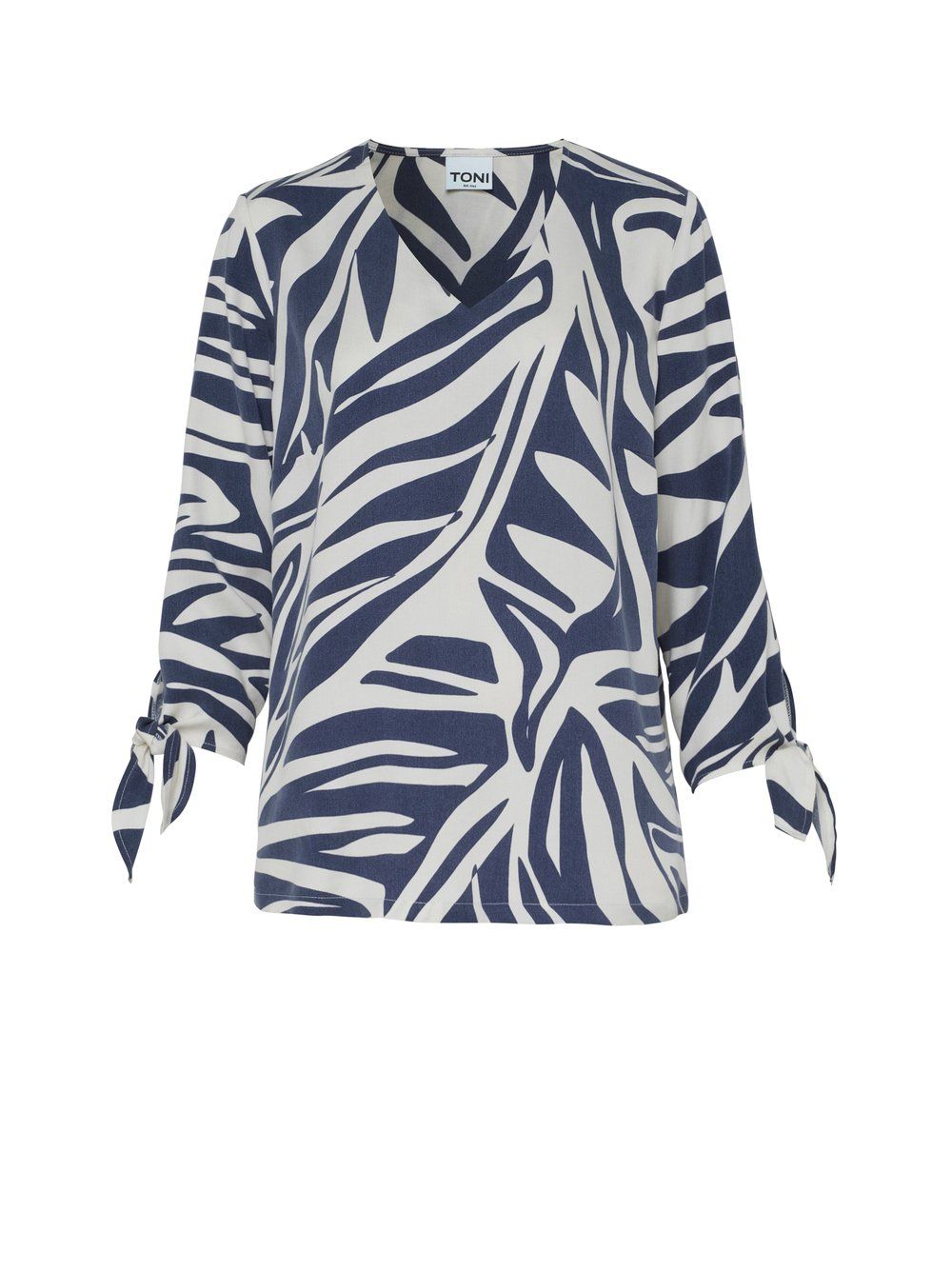 Schlupfbluse "Anna 3/4-Arm" mit großem Allover-Grapic-Druck aus reinem Lyocell