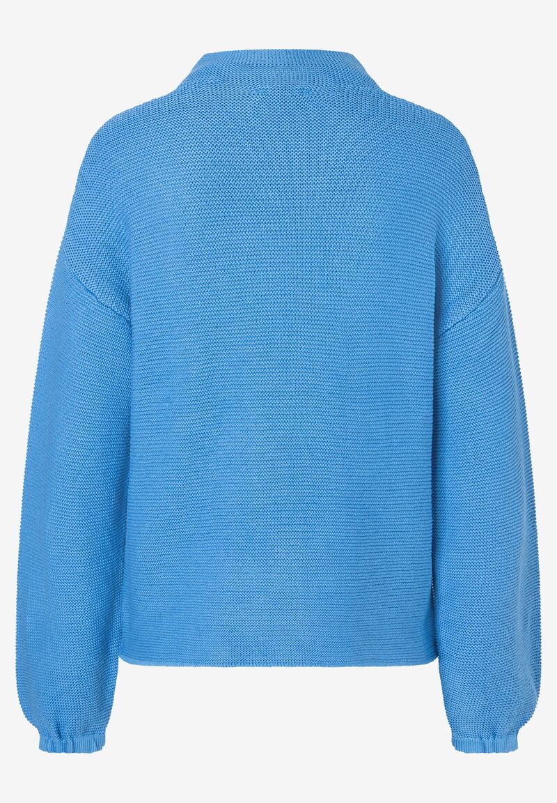 lässiger Pullover aus Baumwoll-Mix in Rippstrick